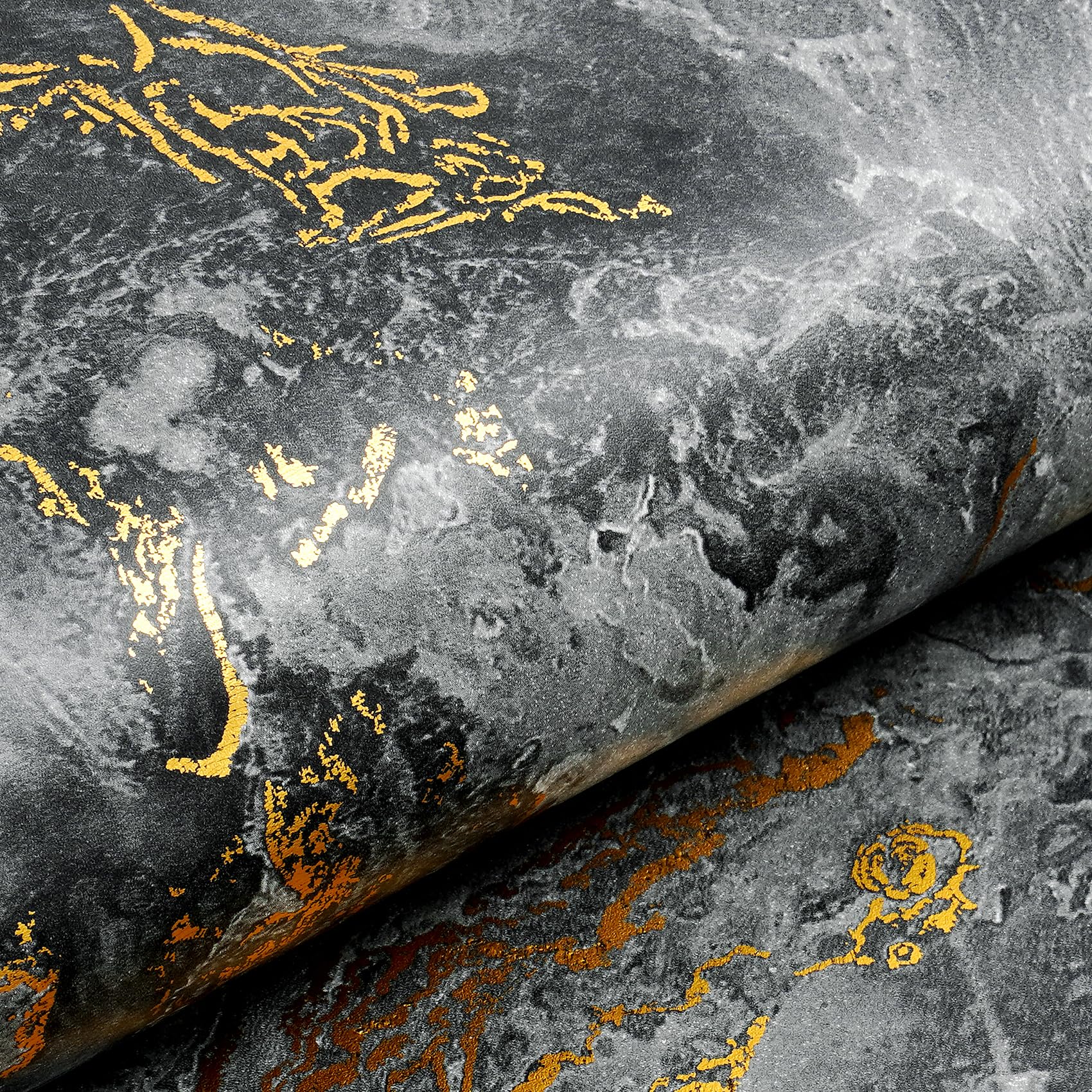 Livelynine Papel de contacto extra ancho de mármol negro y dorado de 36 pulgadas, impermeable, para encimeras de cocina, baño, encimeras, papel tapiz autoadhesivo de alta calidad, 197 pulgadas