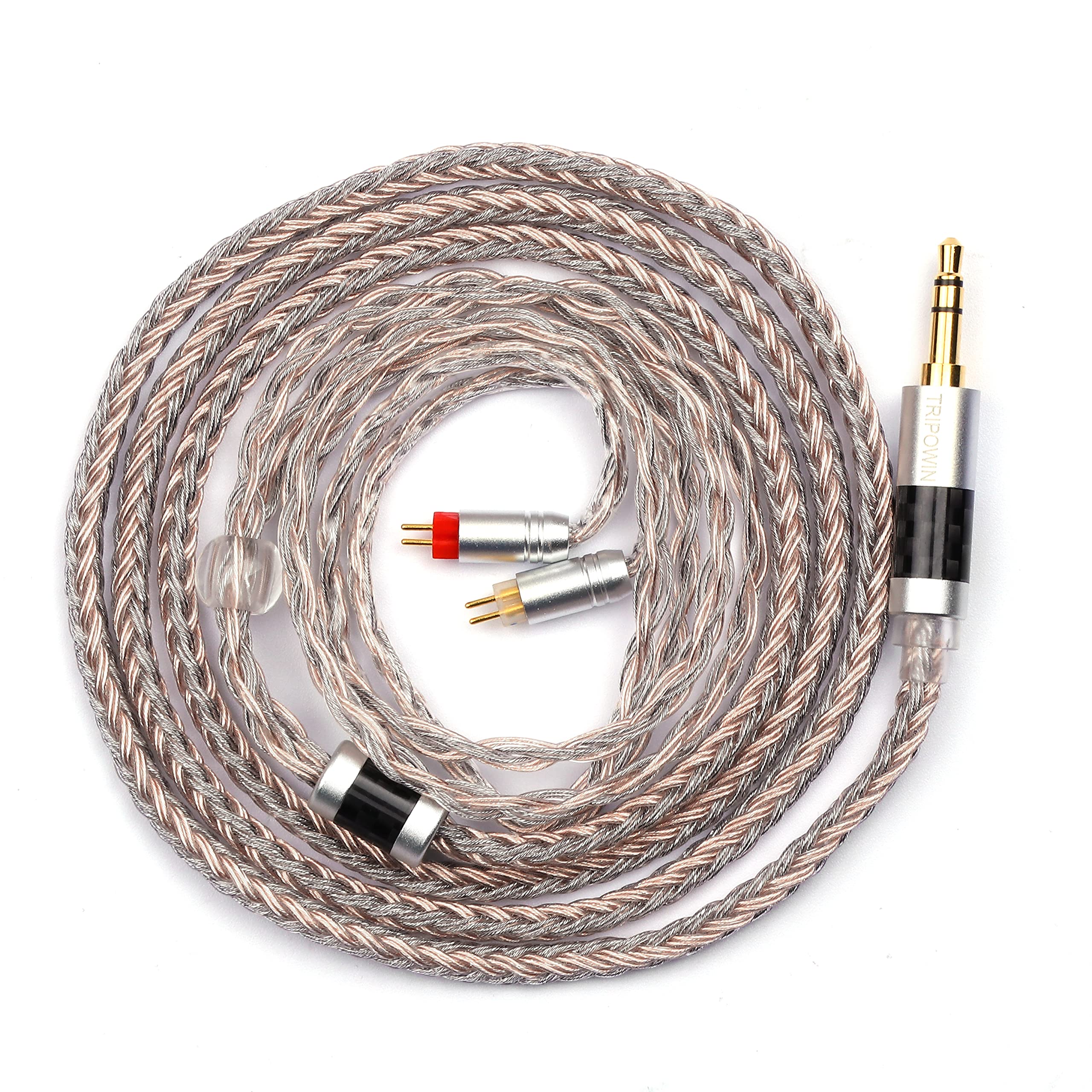LINSOUL Tripowin Jelly Upgraded 21 Core HiFi Kopfhörer Kabel mit Versilbertem OCC + Legierung Kupfer Graphen + OCC gemischtes geflochtenes Kabel für Audiophile Musiker(0,78mm 2pin)
