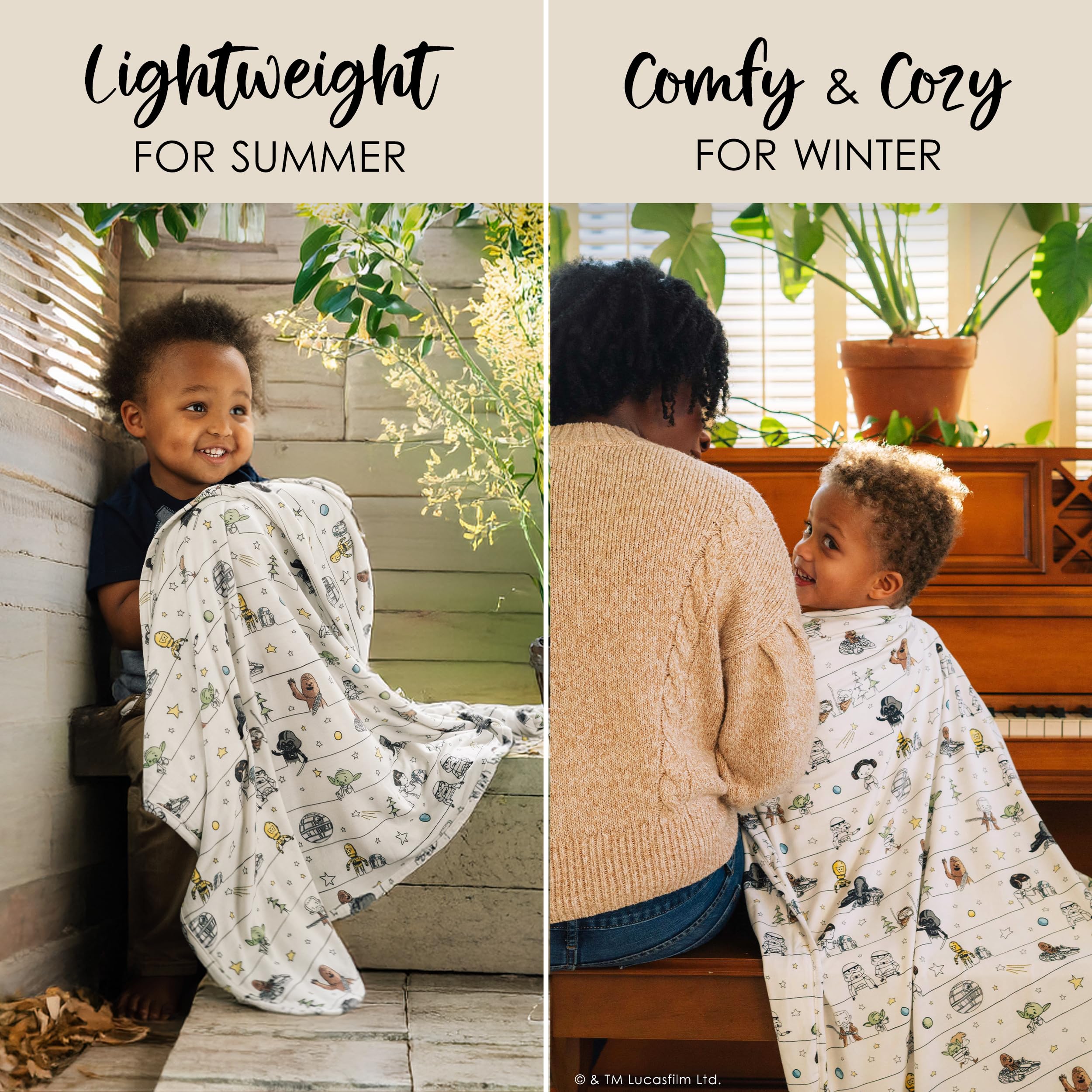 Milk Snob Star Wars Precious Padawans - Manta para bebé niño y niña, suave recepción, manta de seguridad para cama y juego, ropa de cama para niños y bebés, regalos para la ducha, artículos esenciales