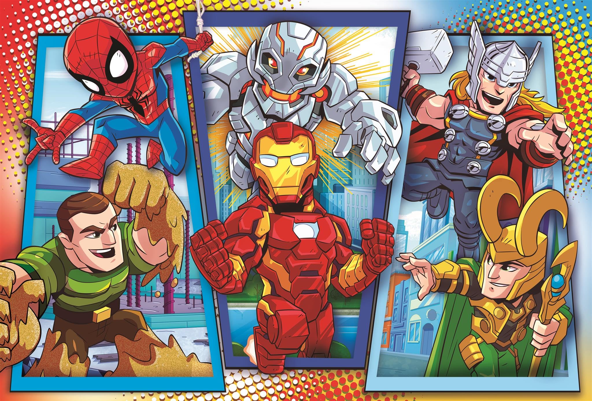 Clementoni - 25744 - Supercolor Puzzle - Marvel The Avengers - 104 Pezzi - Puzzle Bambini 6 Anni, Puzzle Cartoni Animati, Puzzle Supereroi - Made In Italy
