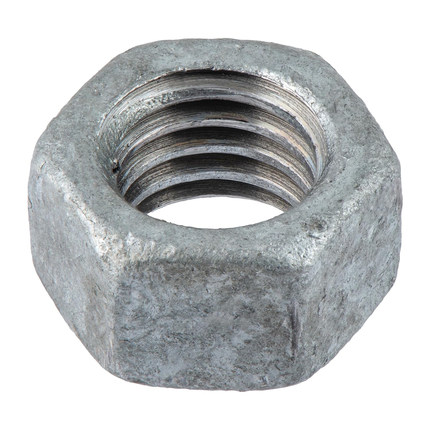 1/2"-13 (100 Pack) Galvanized Grade 2 Hex Nuts, Coarse Thread, Hot Dip Galvanized, Industrial/Commercial Grade ASME B18.2.2 by Makers Bolt