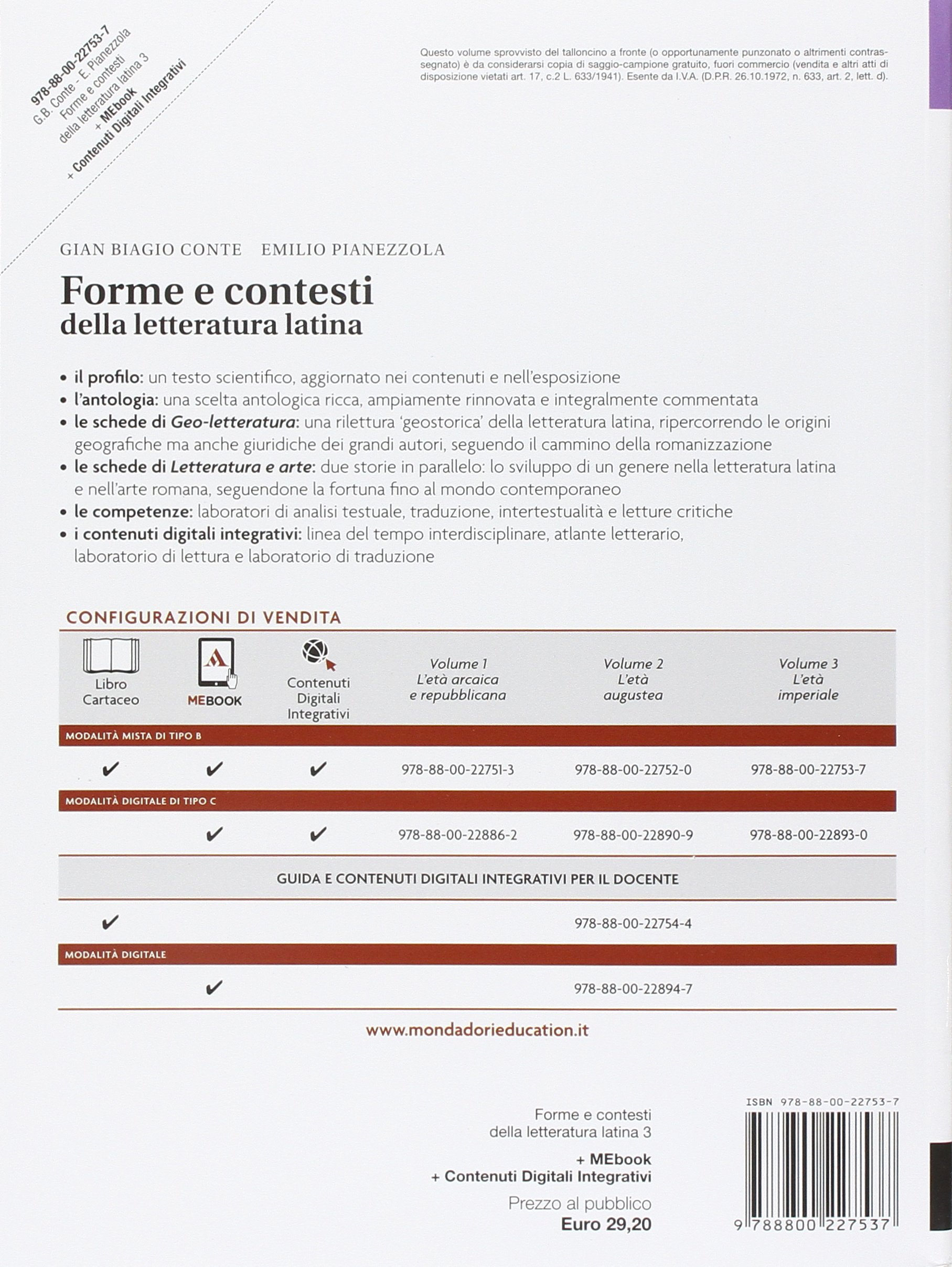 Forme e contesti della letteratura latina. Per i Licei e gli Ist. magistrali. Con e-book. Con espansione online (Vol. 3)