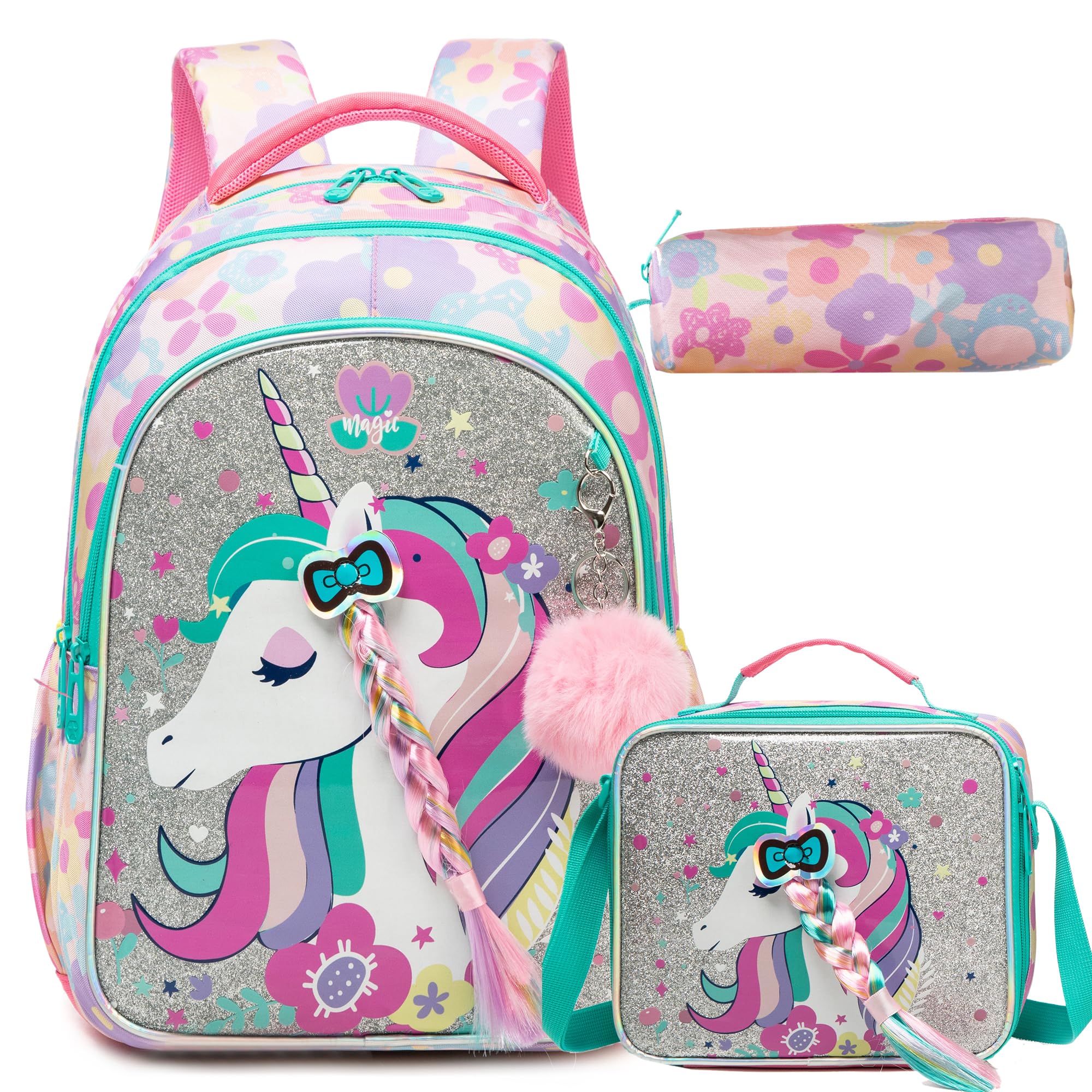 ZBAOGTW Unicorn Kids Backpack for School Backpack for Girls Primary School Kids Backpacks Daypack Elementary Students for Teens Girls Backpacks for