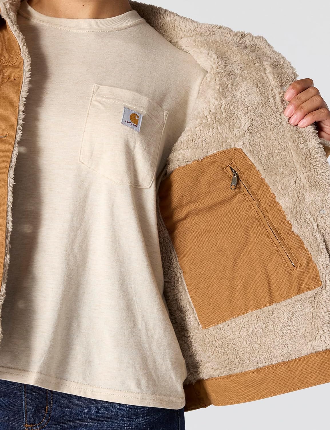 Carhartt Women's Rugged Flex® Loose Fit Canvas Sherpa-Lined Jacket - Image 6