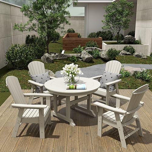 Miniatura 9 de WestinTrends Dylan Dylan - Silla de comedor Adirondack para patio al aire libre, resistente a la intemperie, color arena