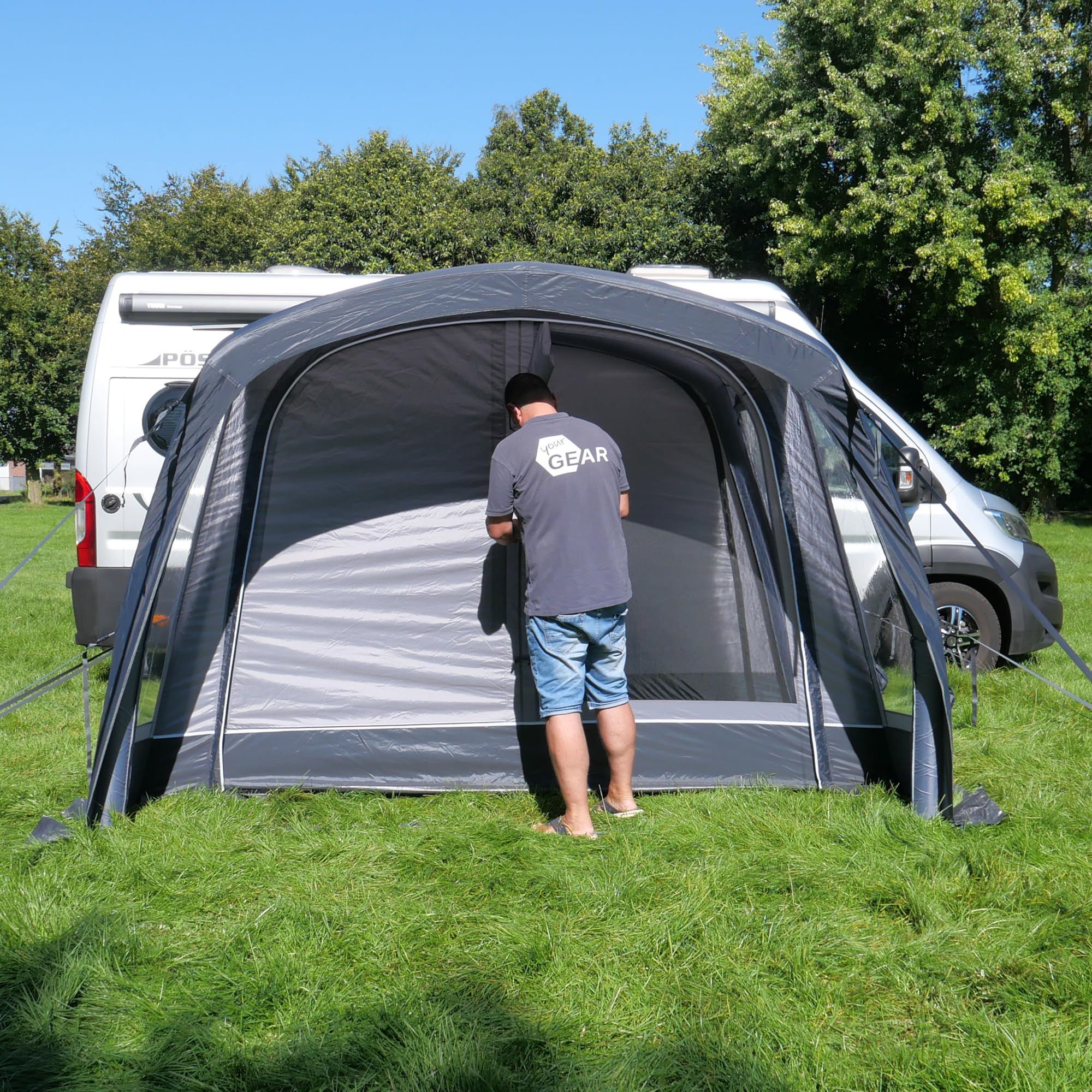 your GEAR Manarola Air Camper - aufblasbares Vorzelt 320 x 325 cm für Wohnmobil, Campingbus, Kastenwagen