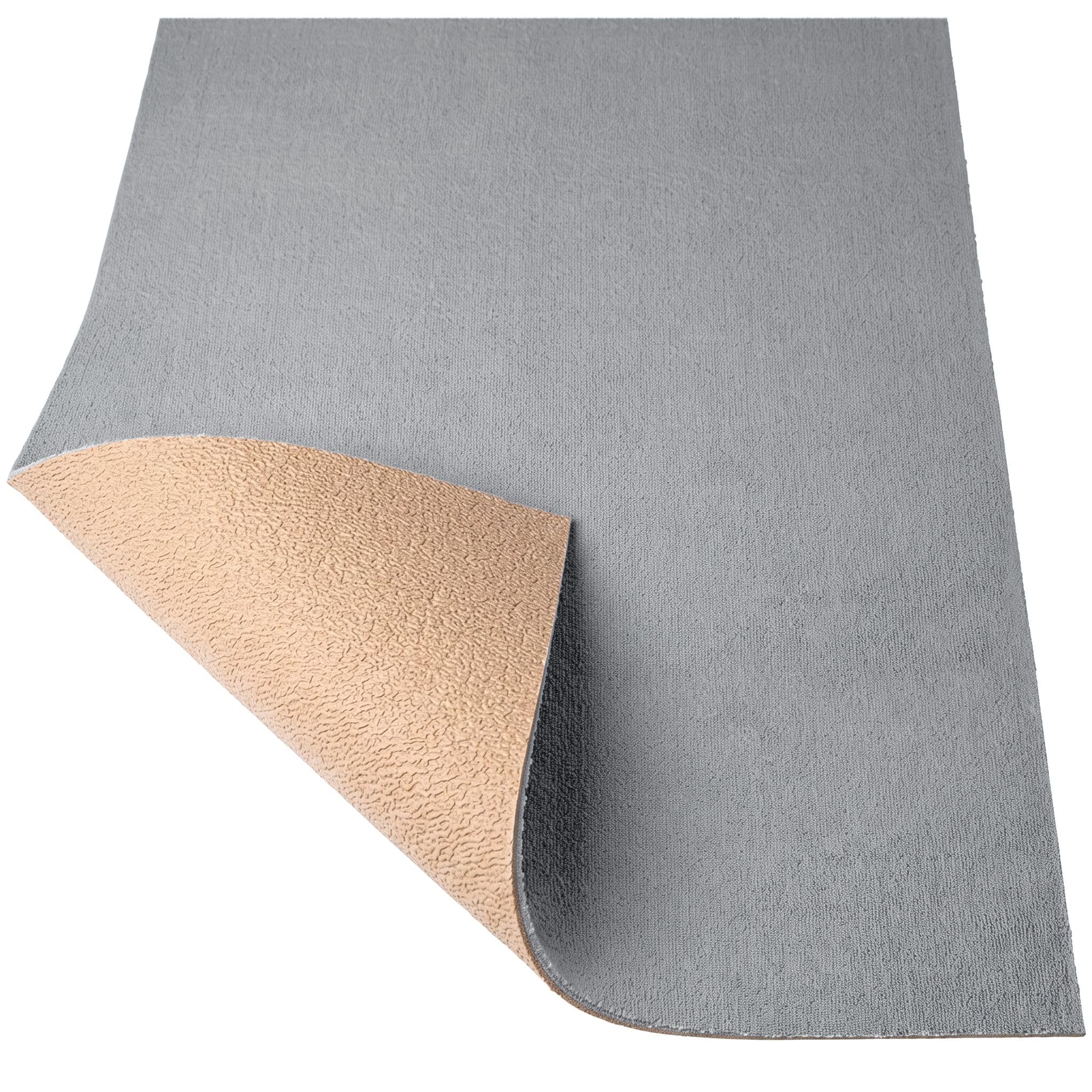 ANRO Badezimmerteppich Badematte rutschfest Badteppich Badvorleger wasserdicht Teppich Bad Mikrofaser flauschig Hellgrau [Größe] Grau 90 x 280 cm