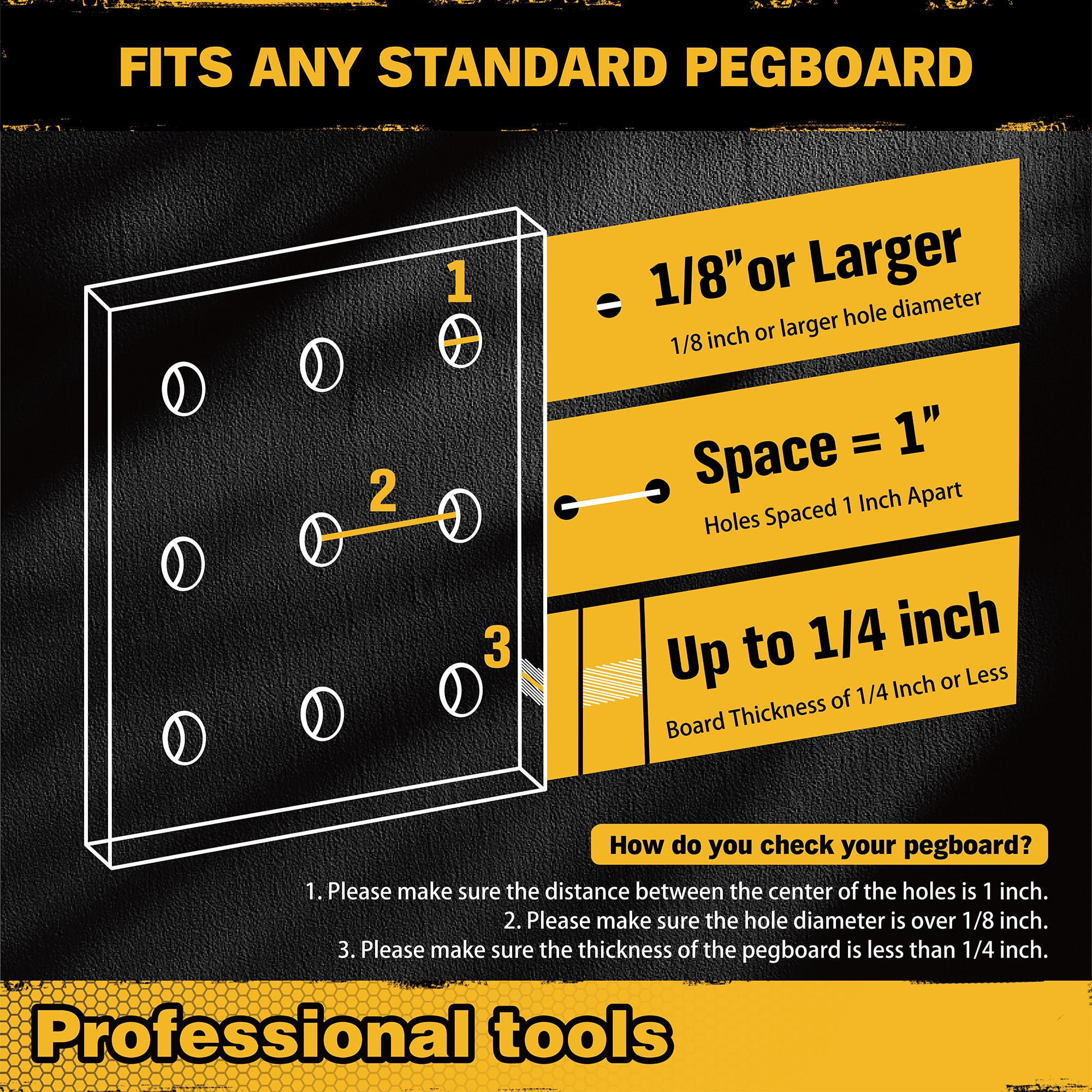 ELEAD Pegboard Bins Organizer Set 6Pack Durable