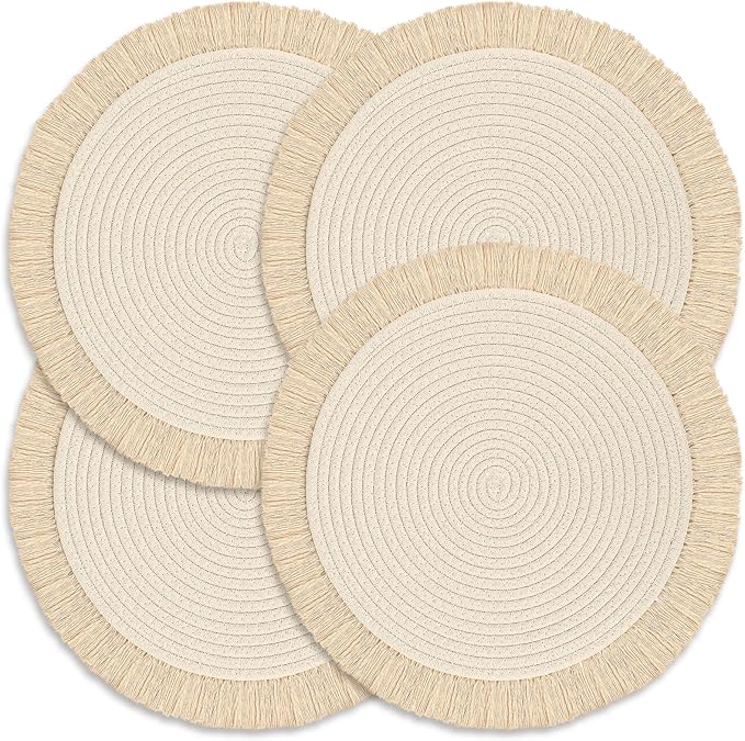 Round Placemats Set of 4 Table Mats