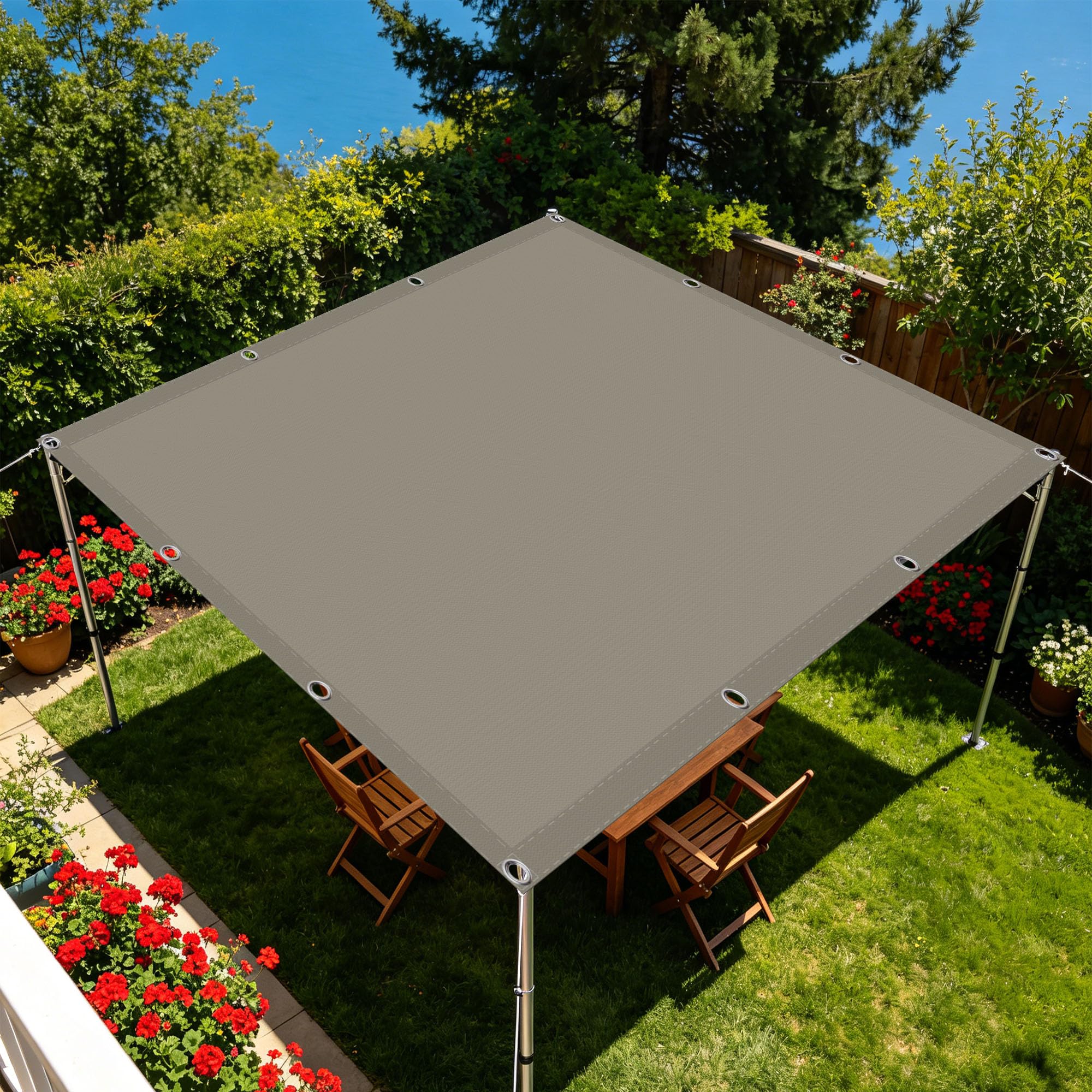 Toldo vela 60x360 resistente al viento con protección UV para sombra en exteriores