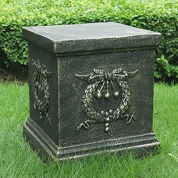 GENUINQ Garden Ear of Wheat Pedestal Statue Outdoor Base Decorative Sculpture Garden Flower Pot Side Table Yard Patio Deck Home Hallway Sculpture