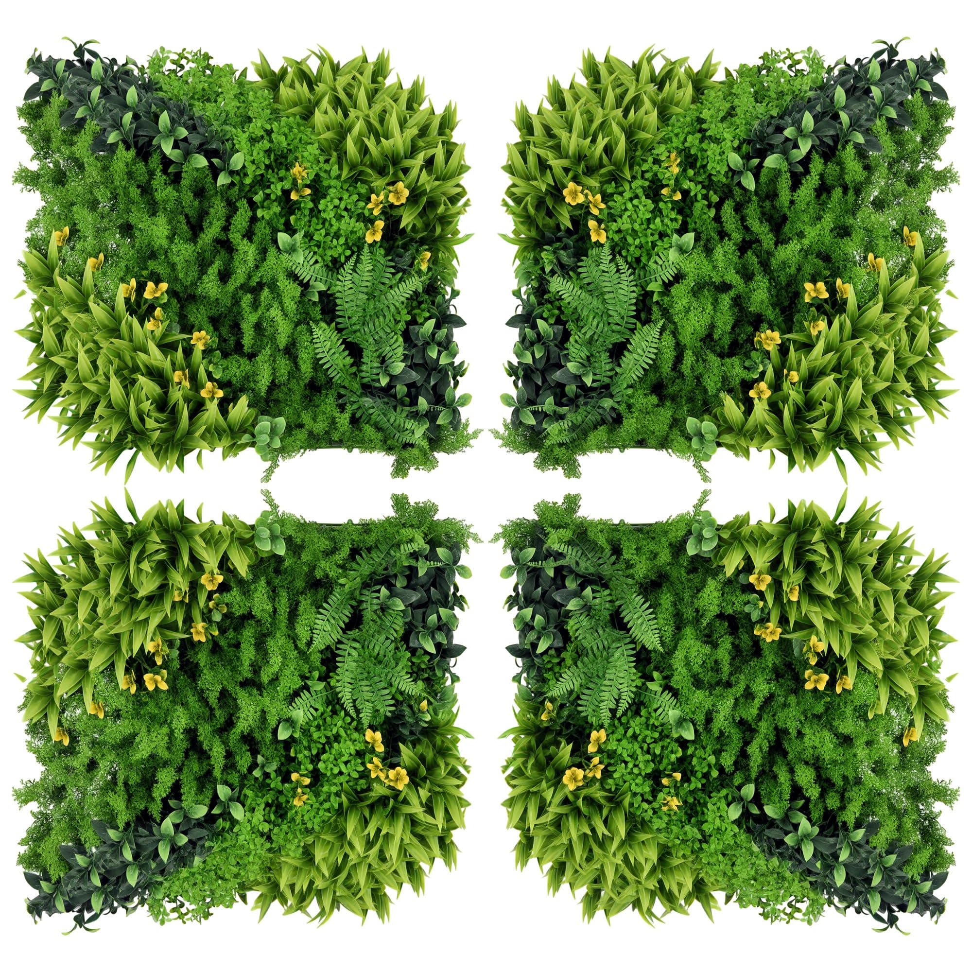 Outsunny 12 Stück künstliche Pflanzenwand Hecke 50x50 cm