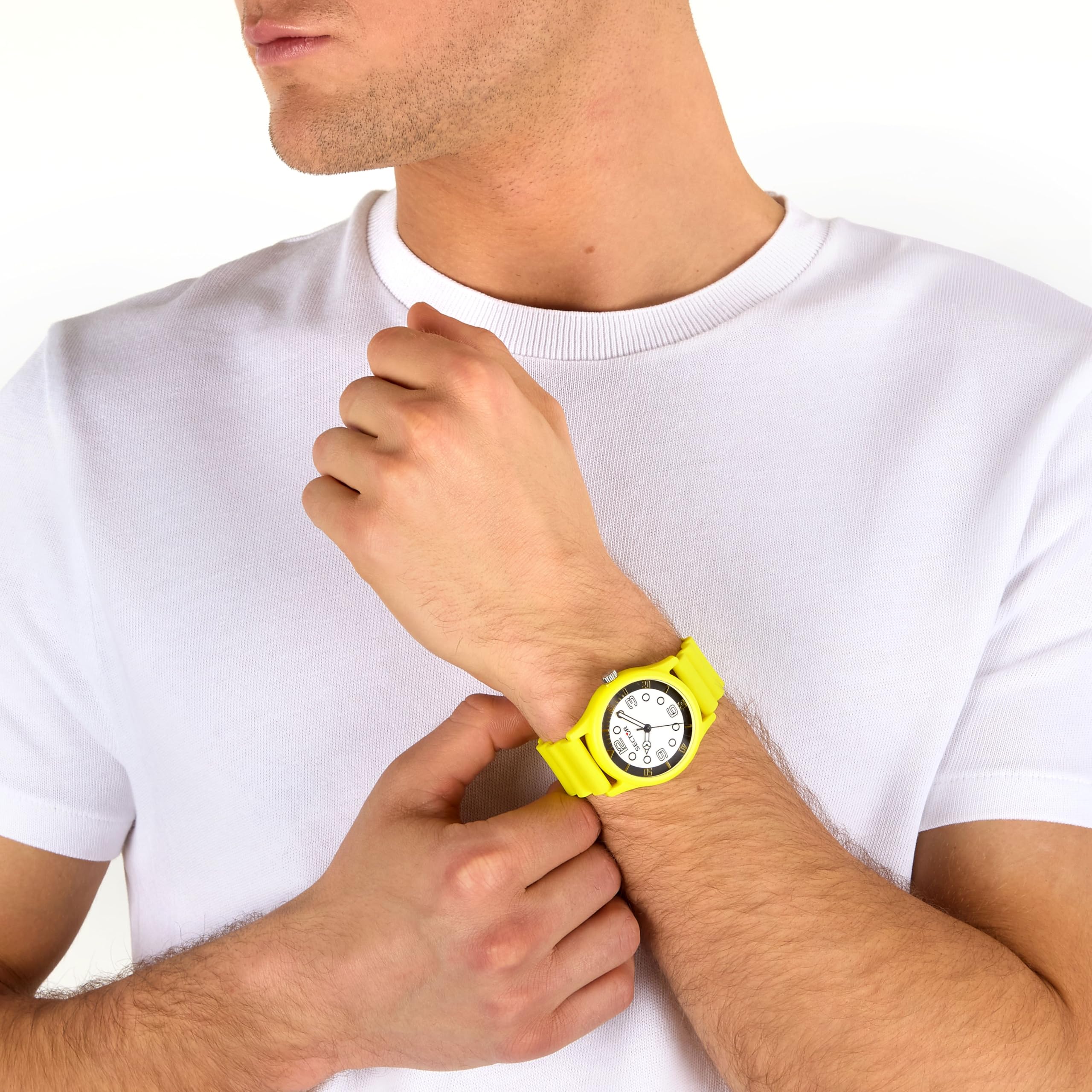 Sector No Limits Orologio Uomo, Solo tempo, Analogico, 41 mm, Collezione H2O, Silicone | Acciaio, Cassa 41.00mm, Forma Tonda
