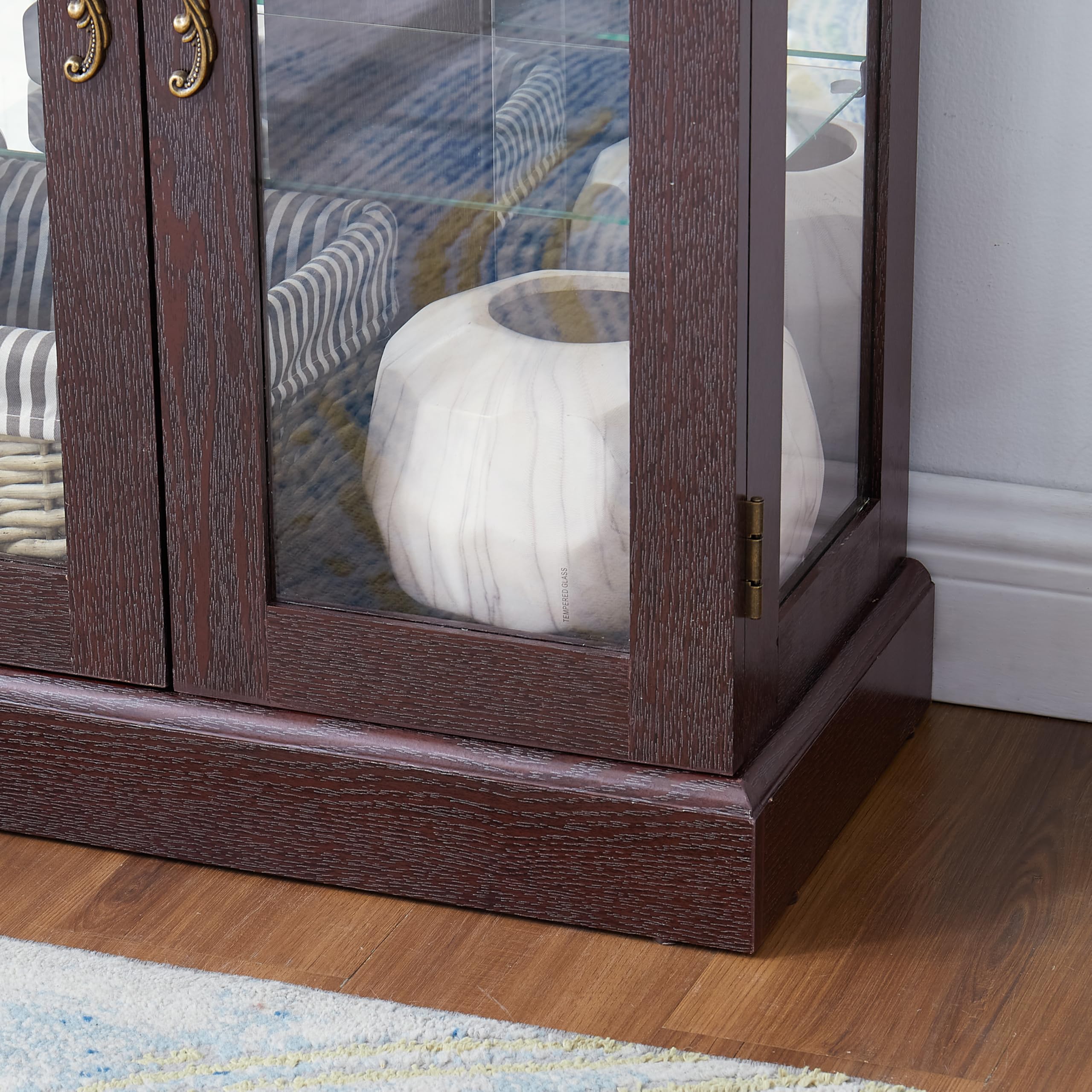 Amazon.com: ZJMTOCYU Lighted Glass Curio Display Cabinet
