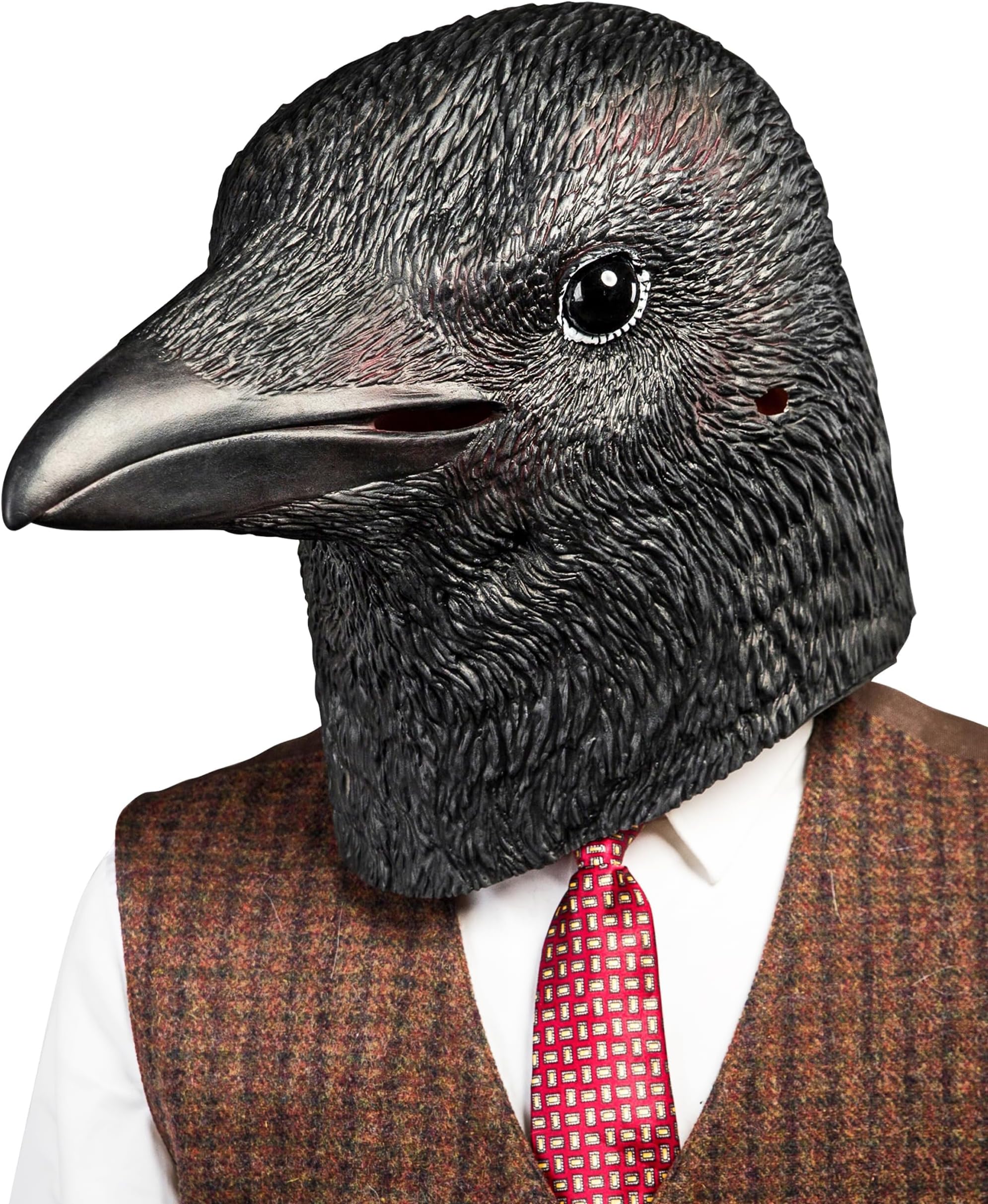 Crow Mask - Animal Halloween Costume for Parties, Cosplay, Photo Booth Props, and Pranks - Funny Gag Gift for Adults