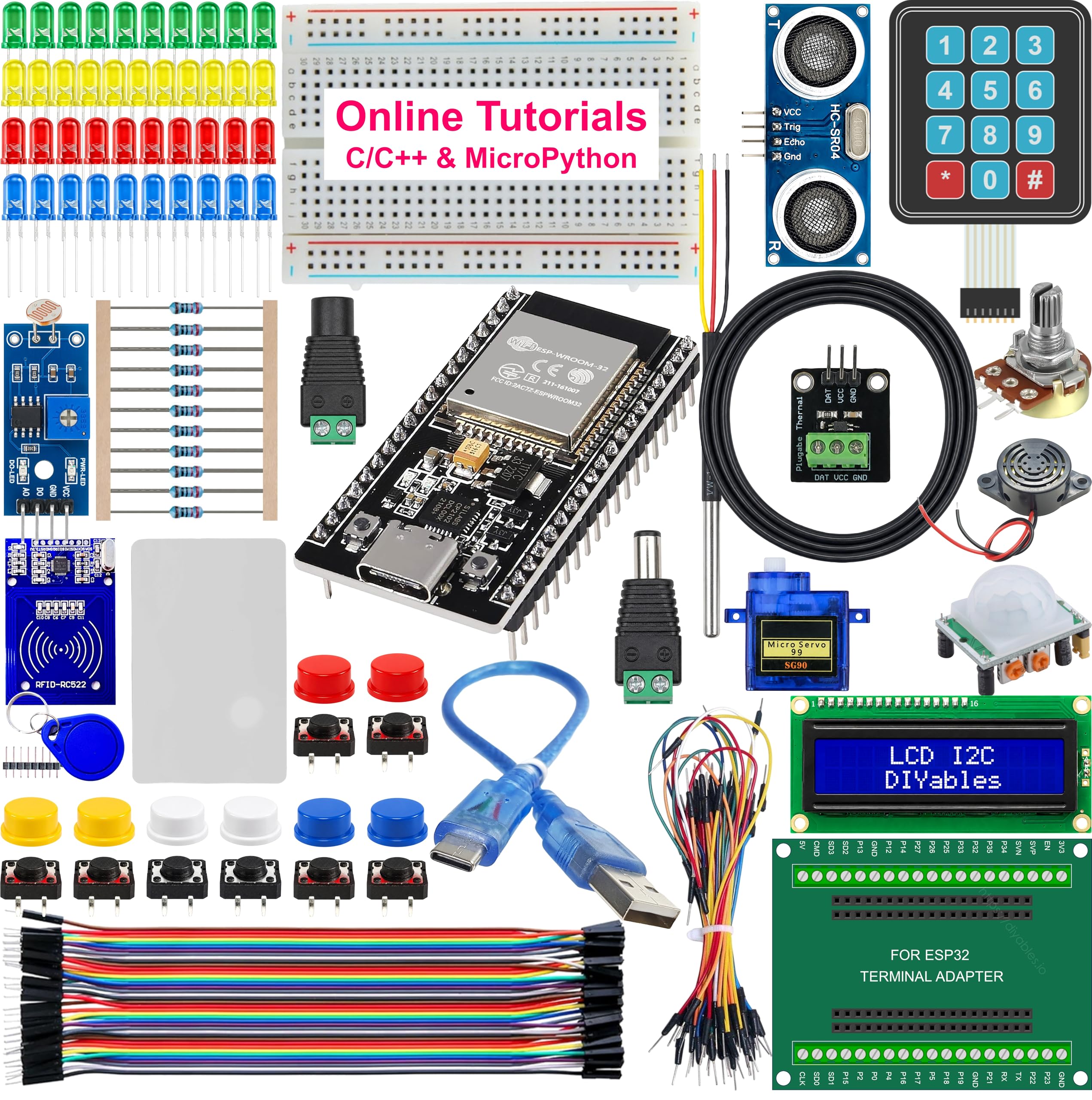 Amazon.com: ESP32 Starter Kit with Sensors, Display, Modules, and