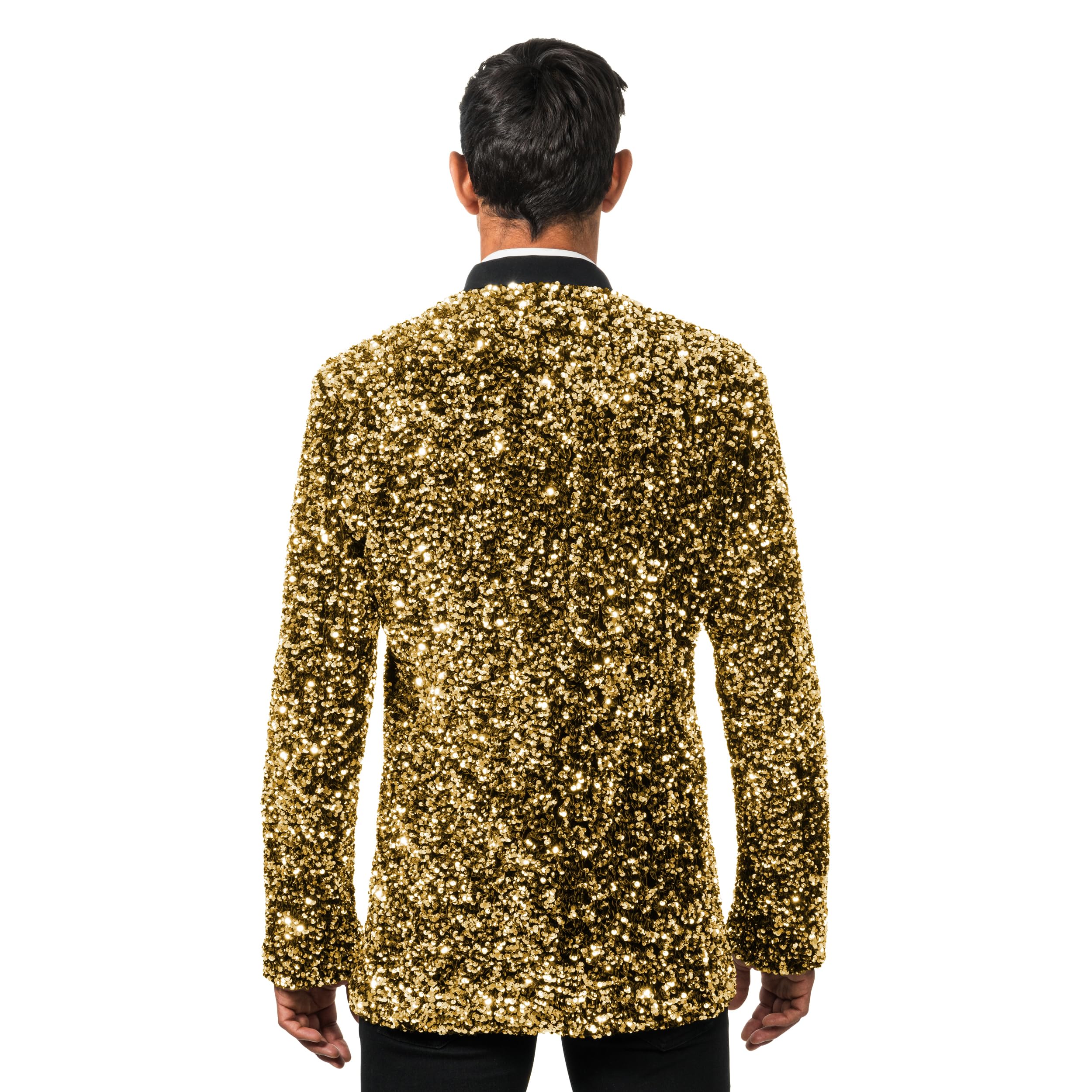 Chaks - Giacca con paillettes, giacca scintillante, costume da showman | Outfit per festival e Carnevale, giacca con paillettes per donna e uomo, Capodanno, palcoscenico e feste a tema