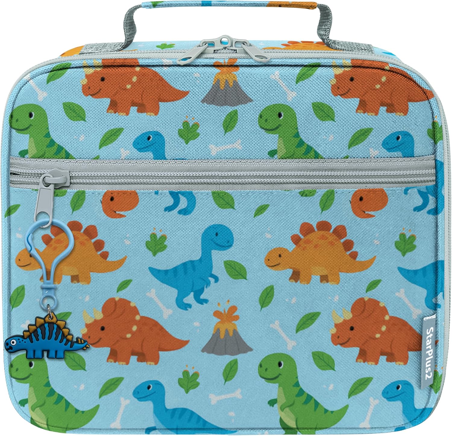 Medium Travel Pill Bottle Organizer, Child Medicine Bag with Zipper Toy, Carrier for Kids Medications and Medical Supplies - Dinosaurs