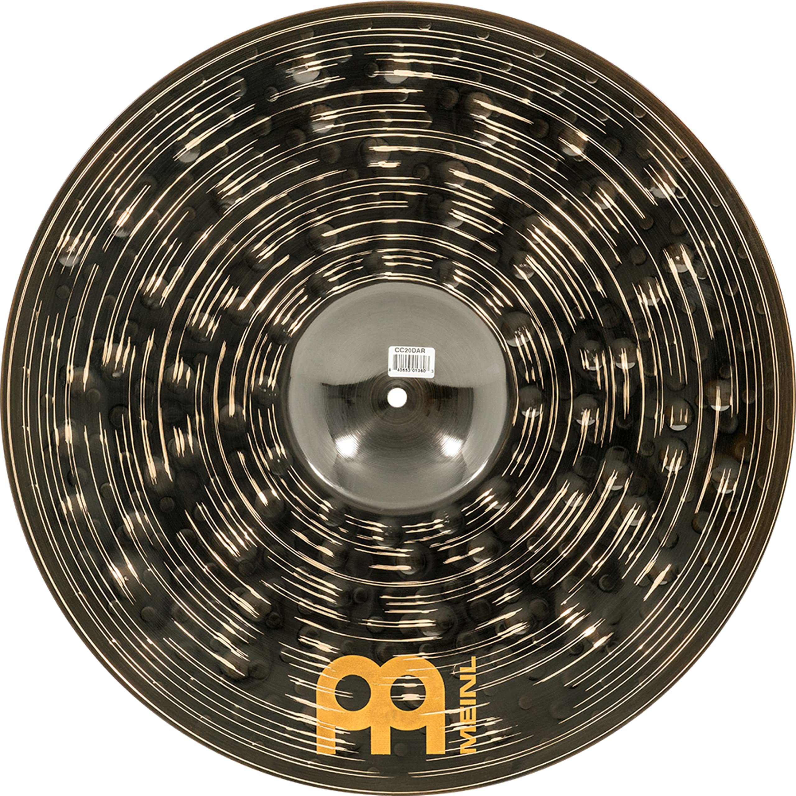 Meinl Cymbals Classics Custom Dark Piatto Ride 20 pollici (50,80cm) per Batteria - Bronzo B12, Finitura Scura, Prodotto in Germania (CC20DAR)