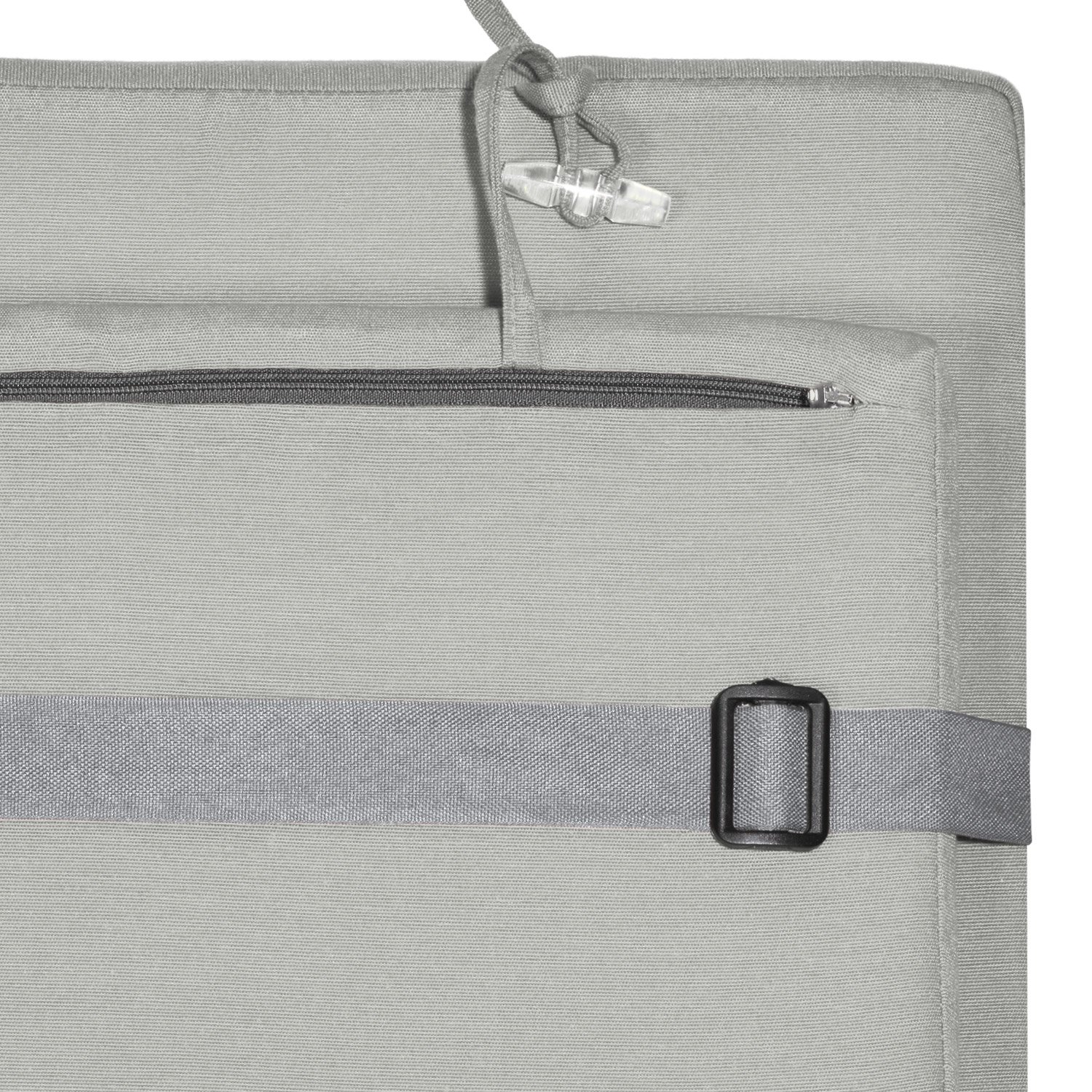 Beautissu 2x Cuscino per Sdraio da Esterno 175x45x5 cm LoftLux DC – Cuscini Imbottito da Giardino o Mare sfoderabile per Sedie Poltrone Giardino – Grigio Chiaro