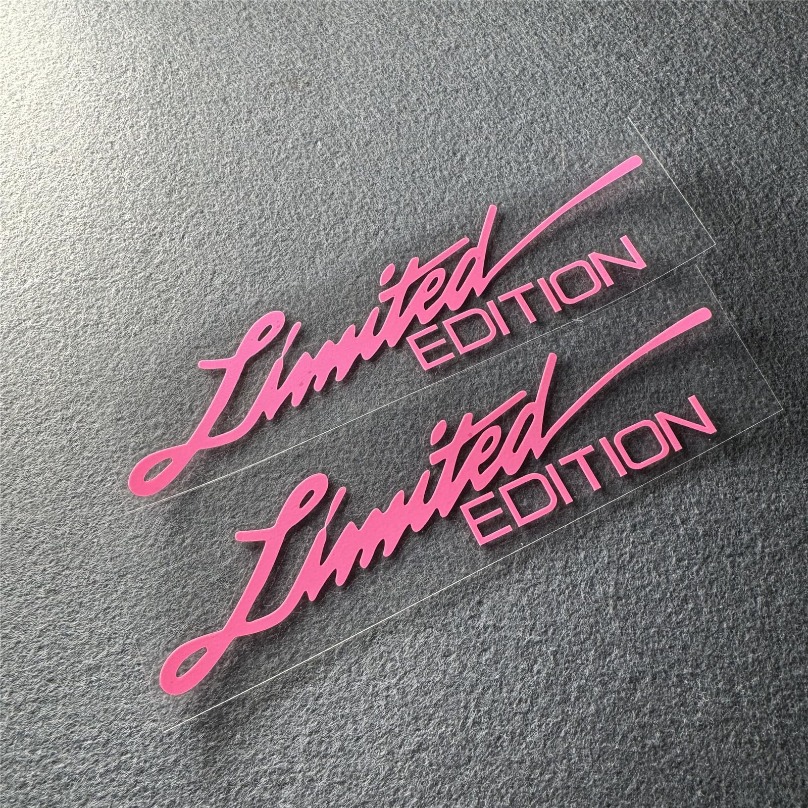 2X Car Styling Vinyl Graphic Decals for Limited Edition Truck Body Auto Rear Front Windshield Window Sticker 160x38mm (Pink)