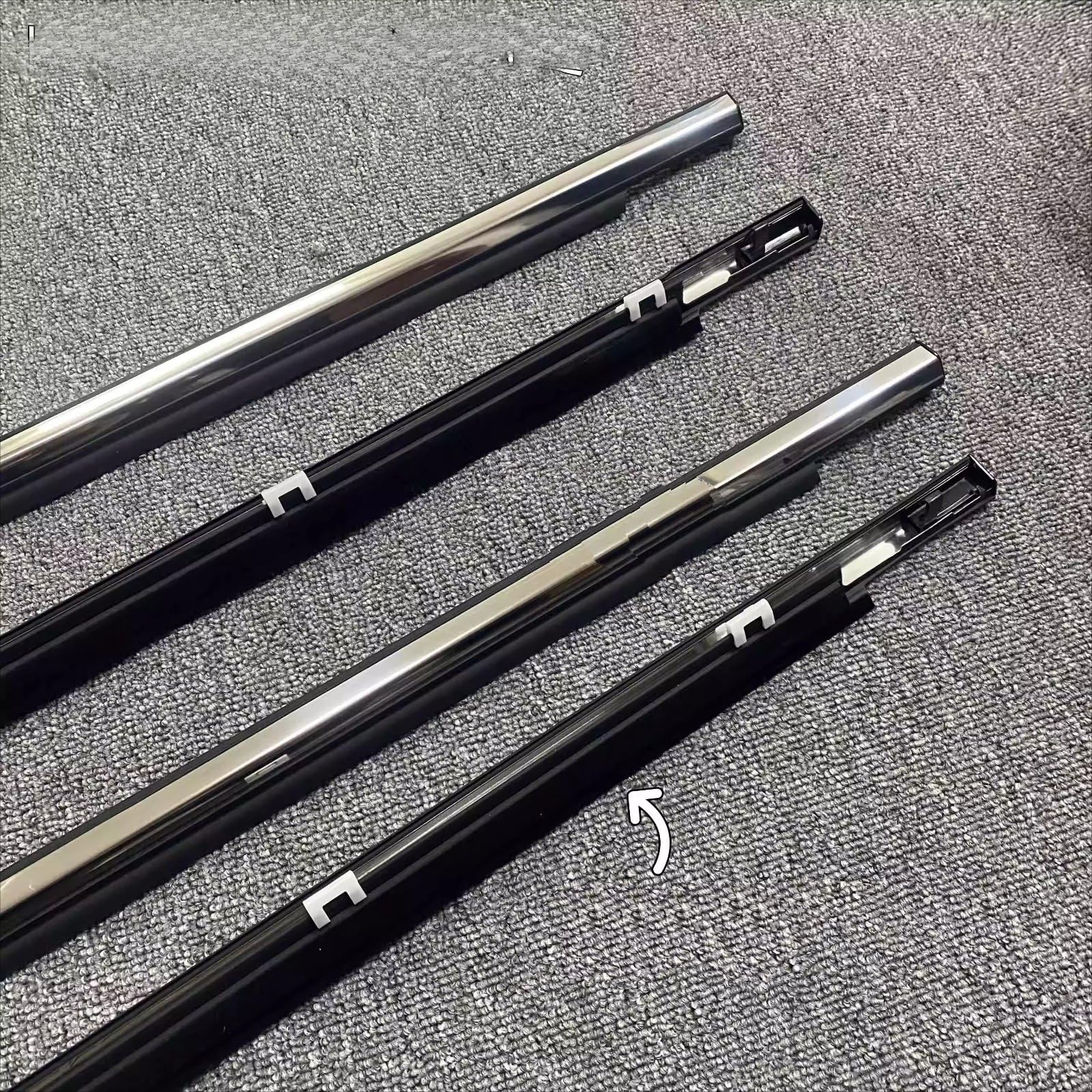 Per Camry 2001-2005 Guarnizione In Gomma Protettiva Per Vetri 75720-33080 4 Pezzi Gomma Per Vetri Per Finestrini Cromati Striscia Sigillatura Bordo Dell'auto