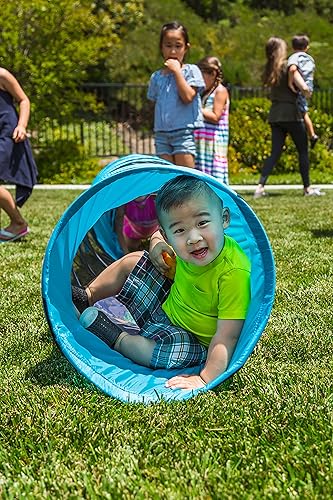 Vista 11 de Pacific Play Tents 41410 - Túnel de gateo Galaxy de 6 pies para niños con estrellas que brillan en la oscuridad Rojo, amarillo