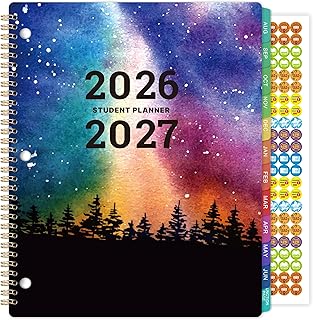 Student Planner 2026-2027 - School Planner 2026-2027, August 2026 - June 2027, 8.5" x 11", Monthly and Weekly Calendar for Middle or High School