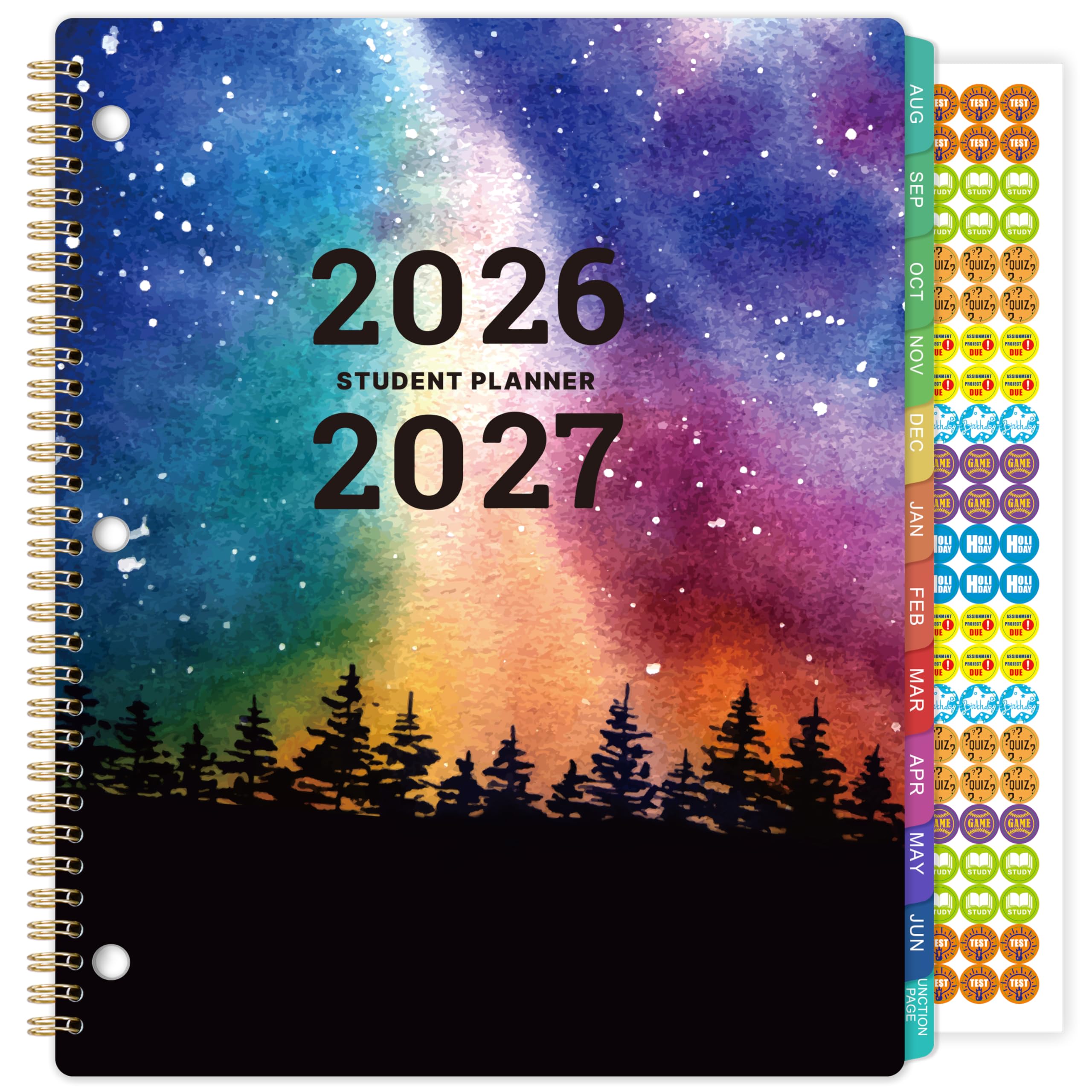 Student Planner 2026-2027 - School Planner 2026-2027, August 2026 - June 2027, 8.5" x 11", Monthly and Weekly Calendar for Middle or High School