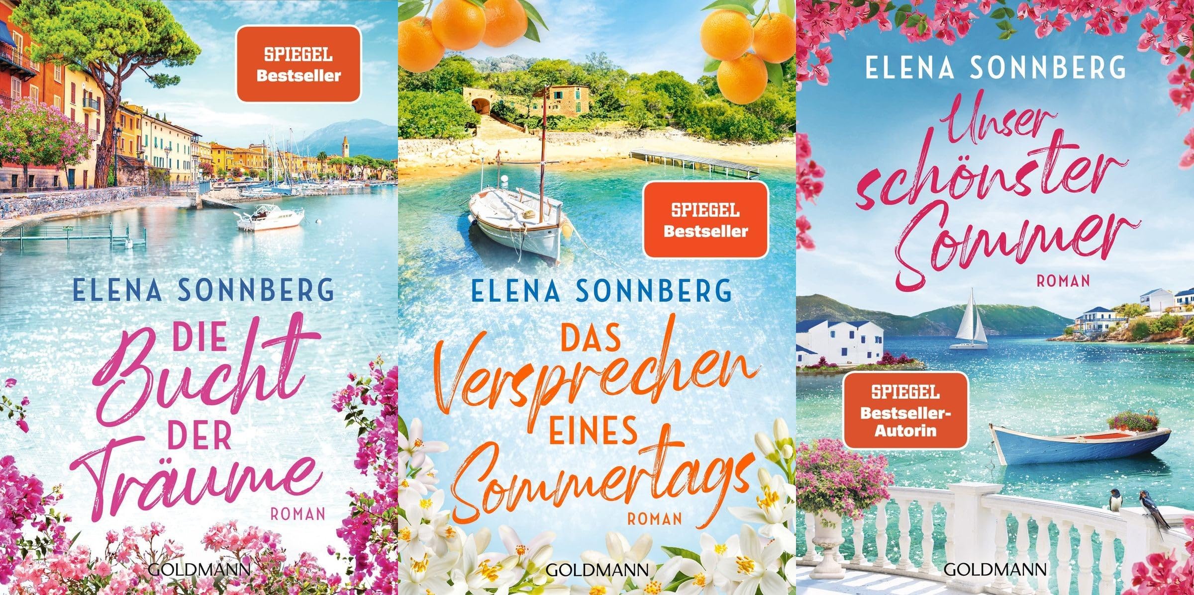 Das Sommerromane Set-Gardasee Mallorca Mykonos: 3 Bücher + 1 exklusives Postkartenset