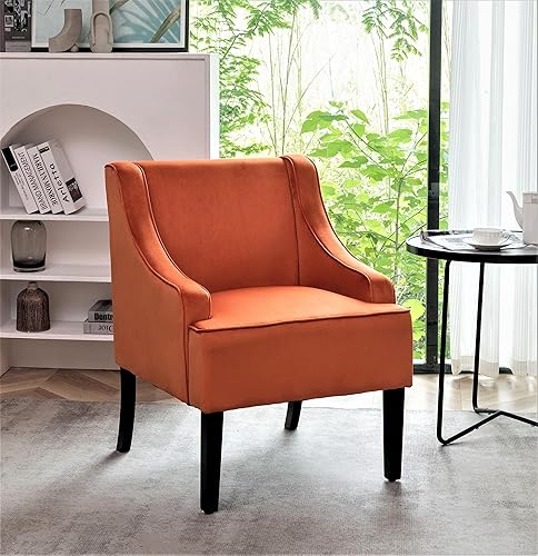 Miniatura 12 de Sillas decorativas de terciopelo para sala de estar, dormitorio, comedor y entrada, asientos decorativos con diseño elegante, brazos empotrados y