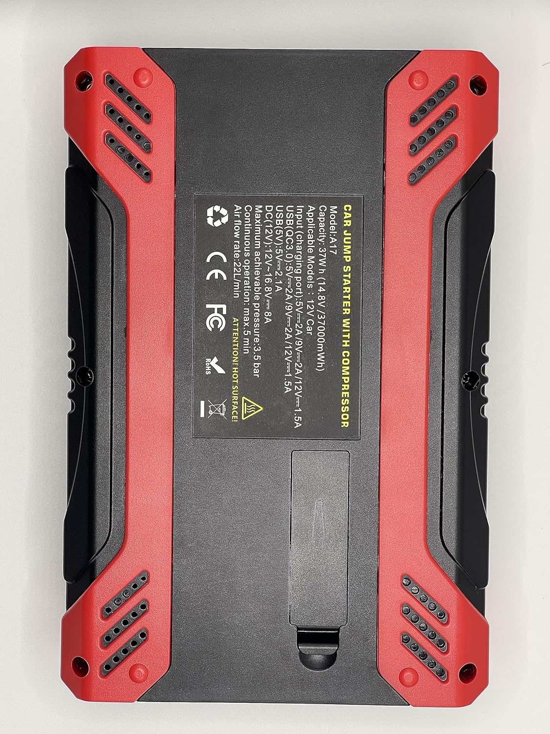 Car Jump Starter with Compress,for 12V Gas/Diesel 10000mA Battery Jump Starter