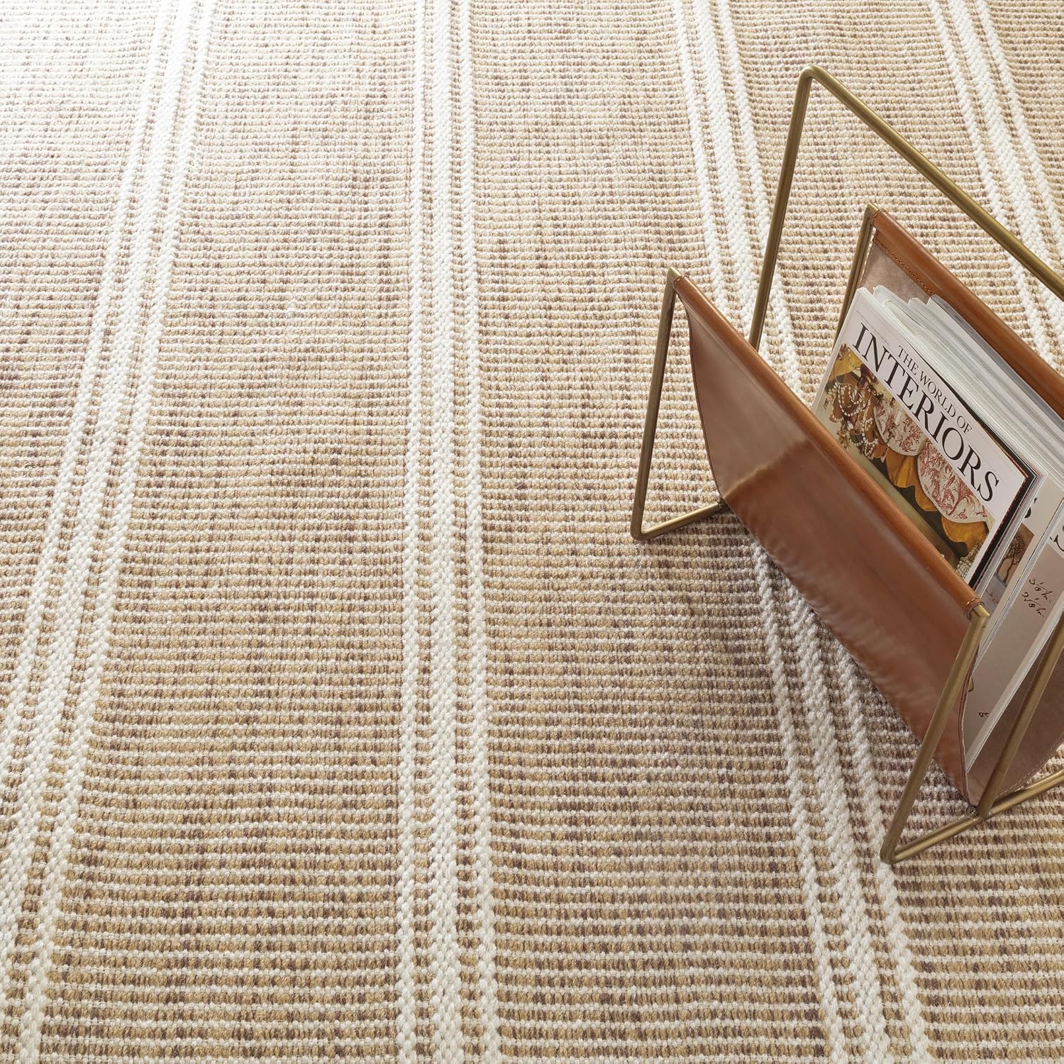 Dash and Albert Malta, Natural, 2' x 3', Costal Charm, Handwoven, Wool, Striped, Soft and Cozy, High Traffic, Durable, Easy to Clean, Area Rug for Bedroom, Living Room, Dining, Den, Foyer, Entryway