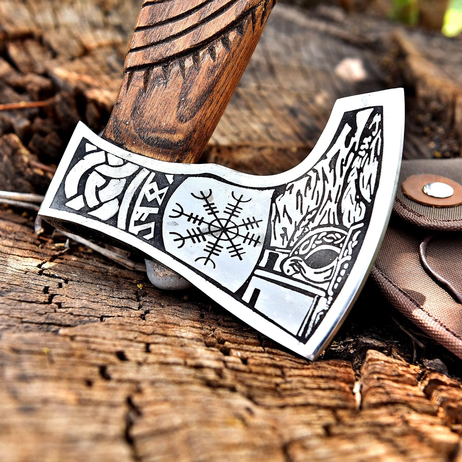 Damascus Camping Hatchet Axe - Your Reliable Companion for Outdoor Adventures and Survival Situations-Outdoor Survival Axe