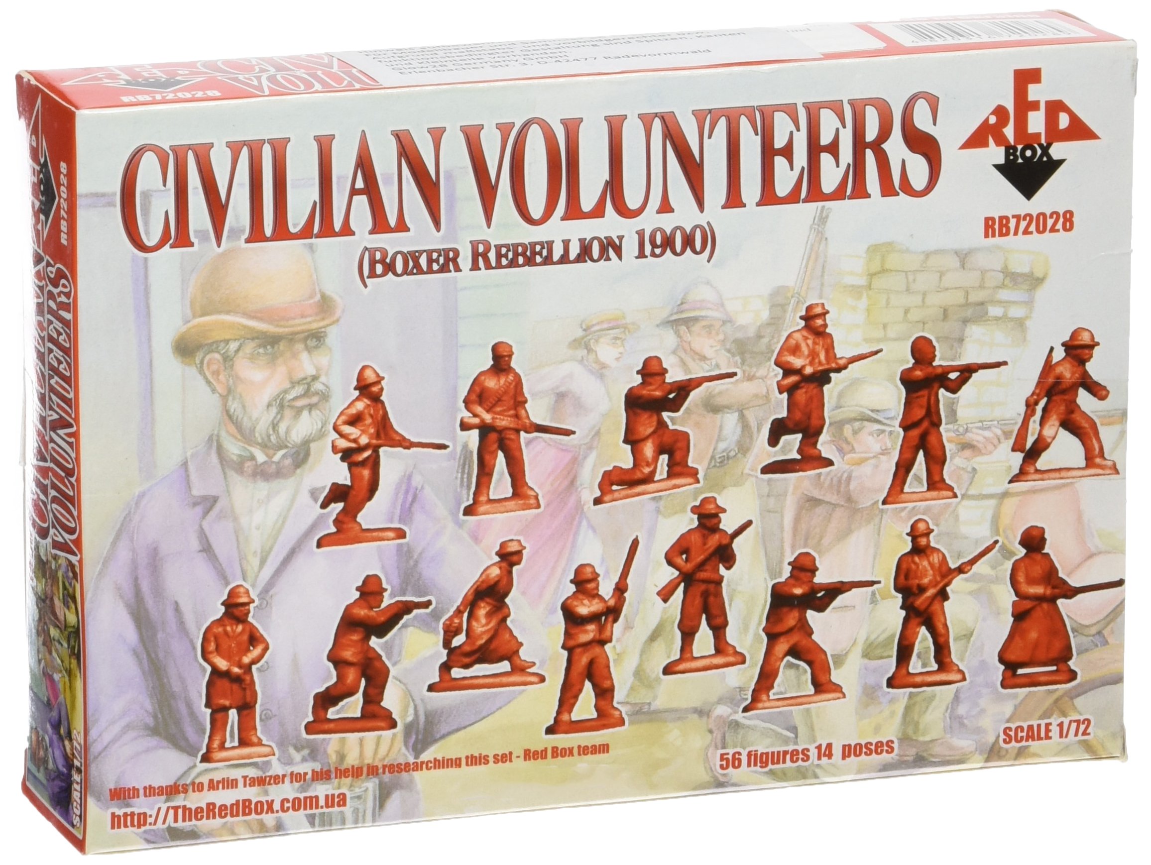 Red Box Figures Civilian Volunteers Boxer Rebellion 1900 (56-Piece) (1/72-Scale)