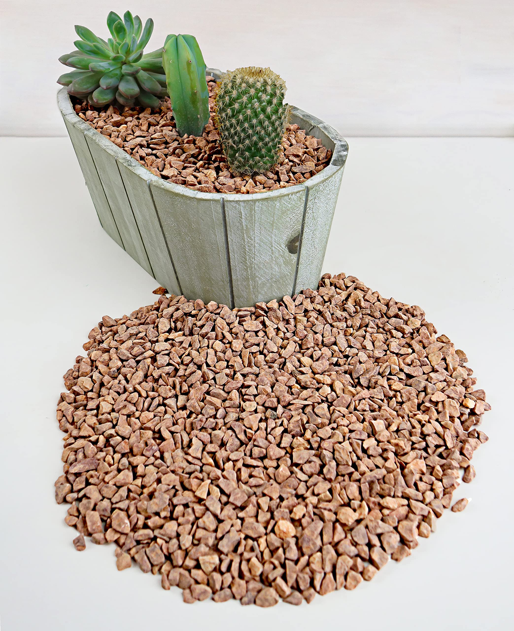 Ghiaia Rosso 1,8Kg - Ghiaia per Acquario - Sassolini Decorativi per Vasi - Sassi Decorativi per Vasi - Ghiaia per Vasi - Sassolini per Acquario - Ghiaia per Giardino (6-10 mm)