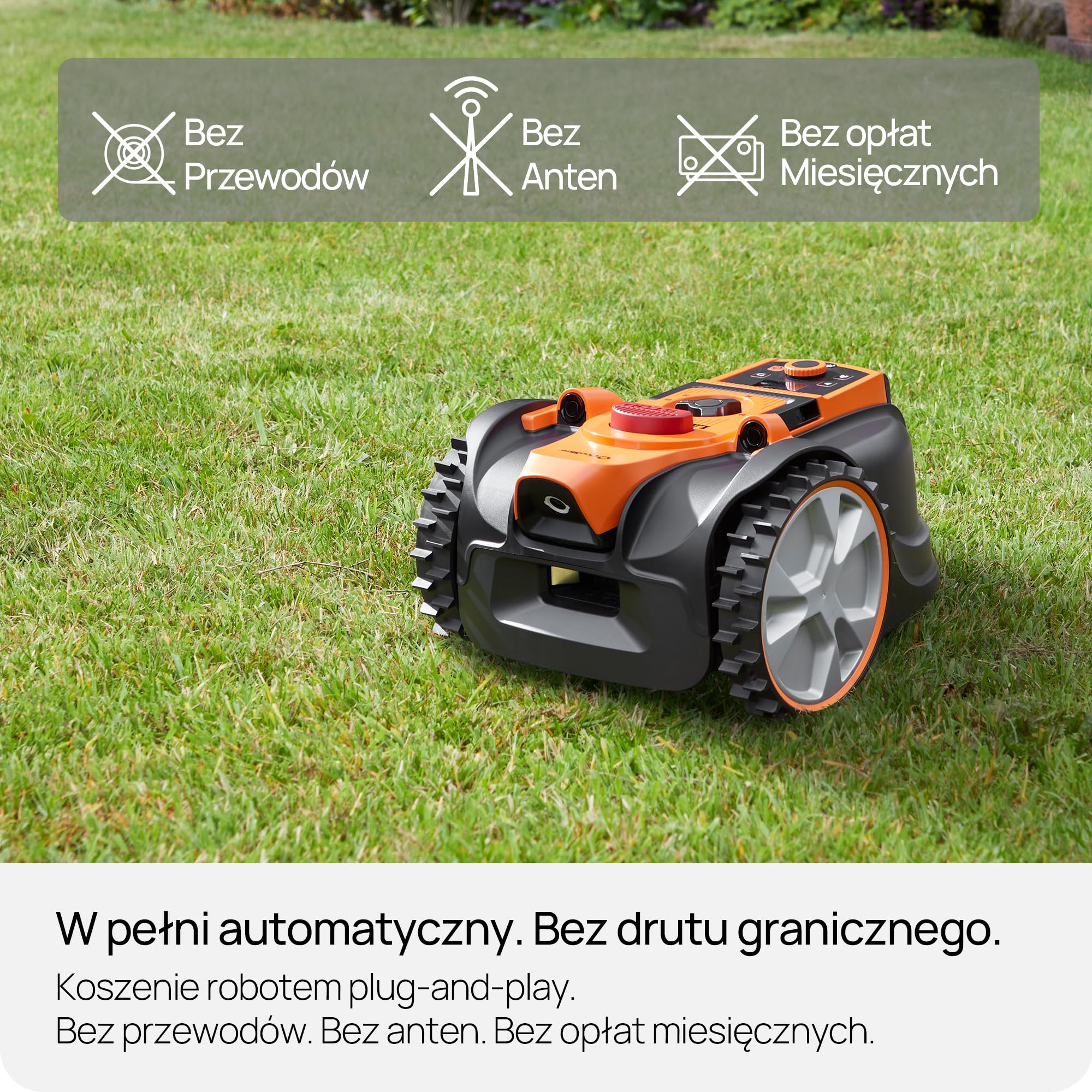 Lawnmaster AMB16i4 Plus kosiarka automatyczna, bez kabla ograniczającego do 600 m², unikanie przeszkód, nawigacja optyczna, automatyczna stacja ładująca, funkcja strefy zabronionej, aplikacja WiFi i