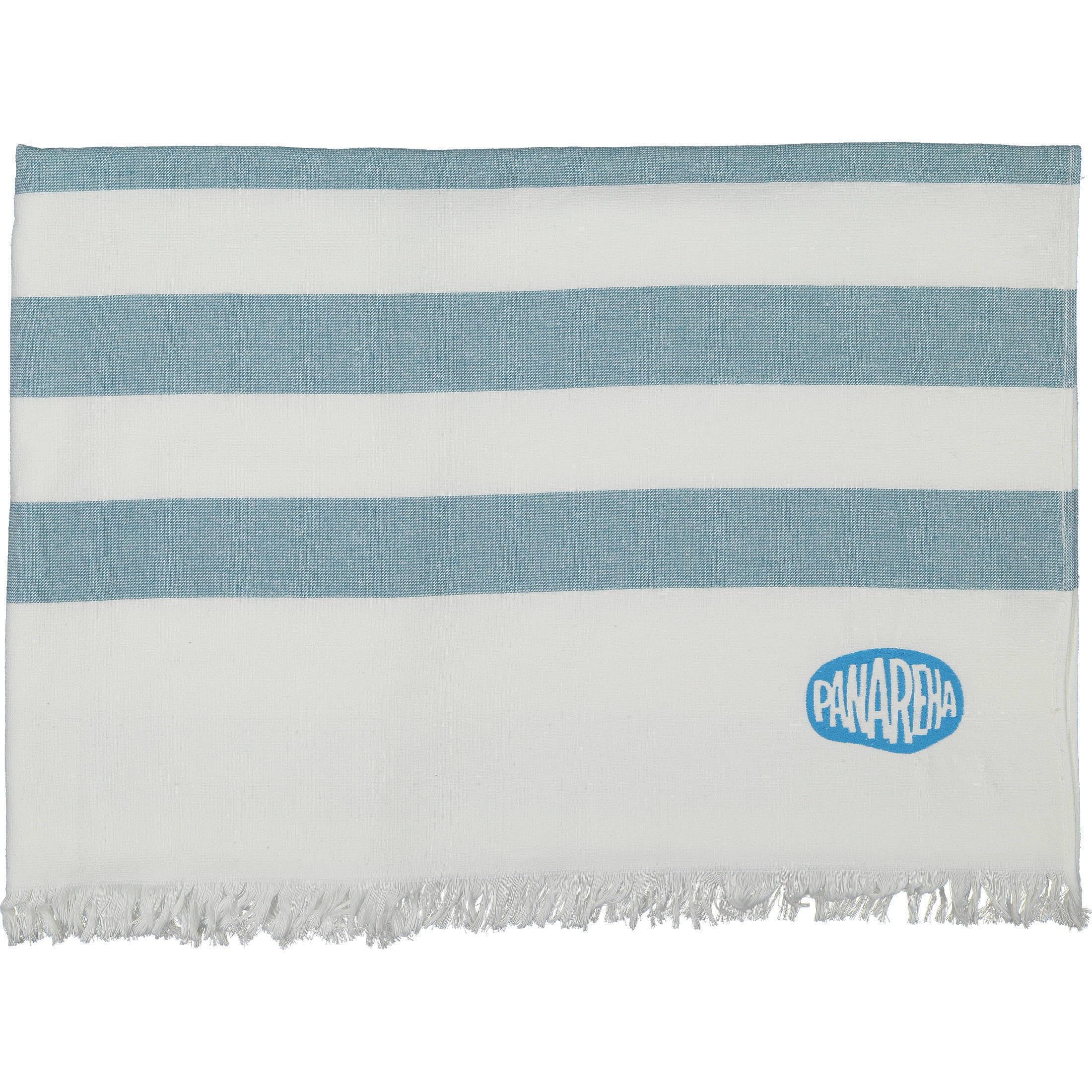 Panareha Stripes Cotton Beach Towel Seagull Green, Green, White, 180_x_90_cm