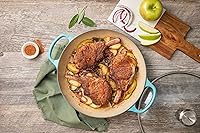 Vista 123 de Le Creuset Signature Cacerola de hierro fundido esmaltado, 3.5 cuartos de galón, color naranja (Flame)