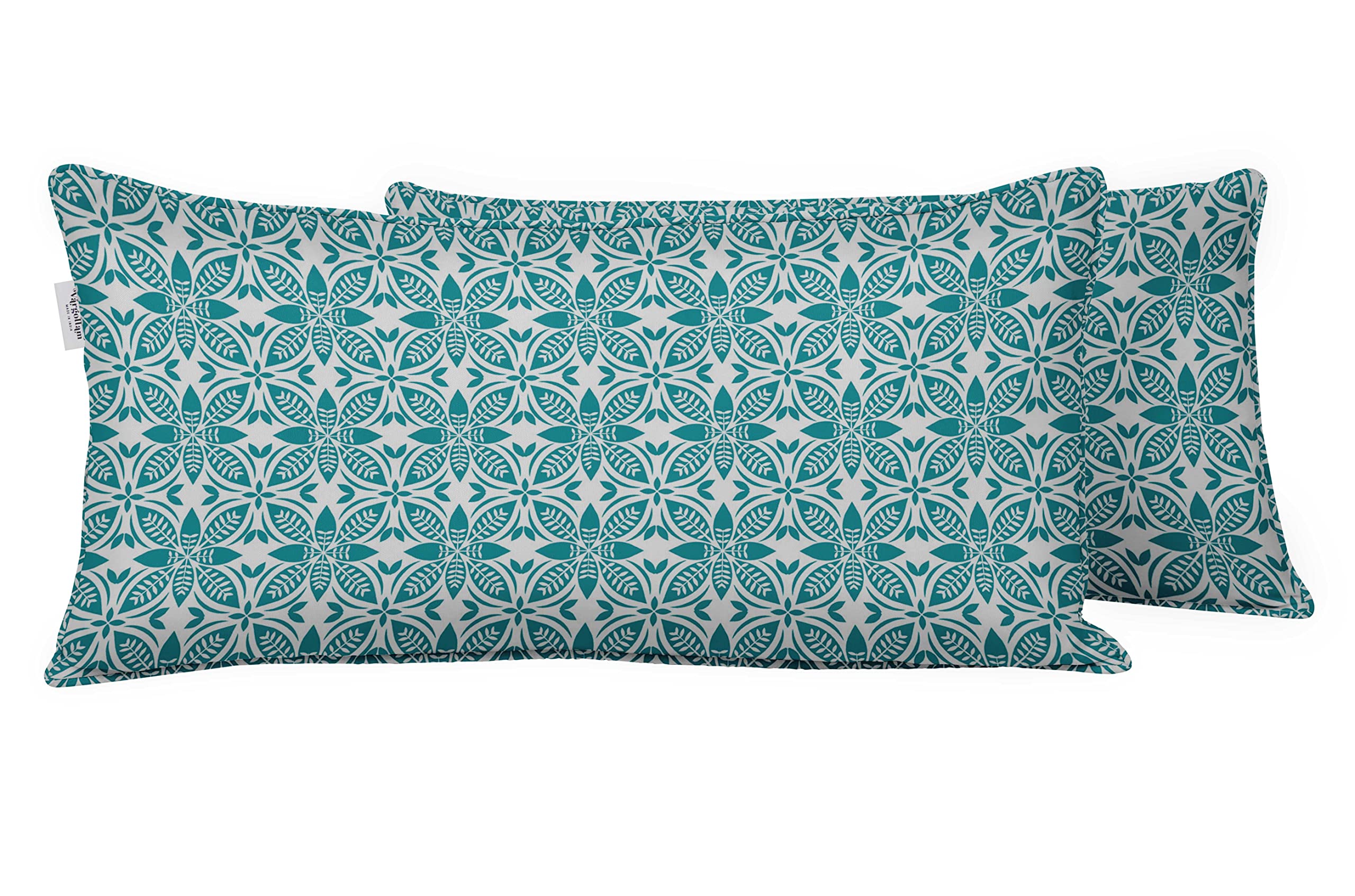 Coussin rectangulaire imperméable haut de gamme en polyester motif florals pour terrasse