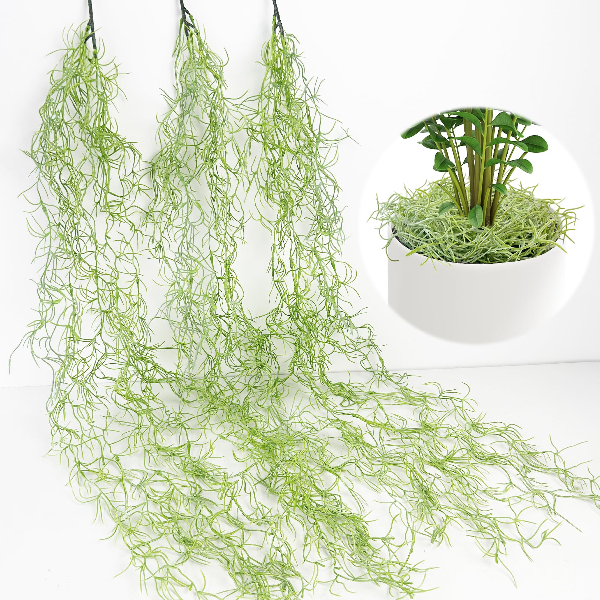 Decorazione paesaggistica artificiale per piante di muschio verde accessori per