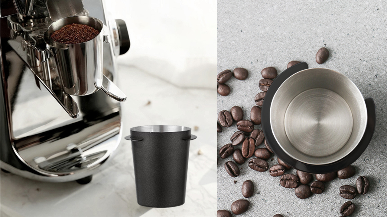 FerraDrend Koffie zeefhouder, doseerbeker, 51 mm koffiedoseerbeker, zeefhouder, accessoires, koffiedoseerbeker, espressodoseerbeker