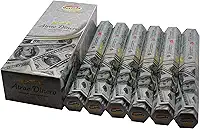 Govinda Incenso - 120 varetas de incenso premium, revestidas com masala (atrair dinheiro)