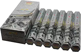 Govinda Incenso - 120 varetas de incenso premium, revestidas com masala (atrair dinheiro)