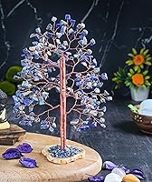 Vista 90 de Rose Quartz Gemstone Tree of LifeNatural Reiki Crystals Gemstone Chakra Tree for Positive Energy, Geode Agate Slice Base, Feng Shui Decor, Good