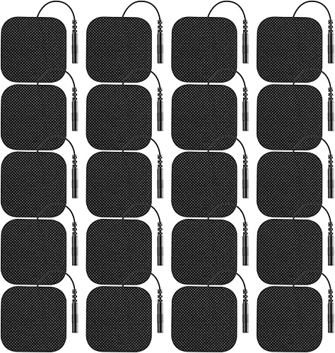 Miniatura 9 de TENS - Almohadillas de repuesto para unidad, electrodo autoadhesivo, 20 unidades, almohadillas de electrodo de 2 x 2 pulgadas para estimulador