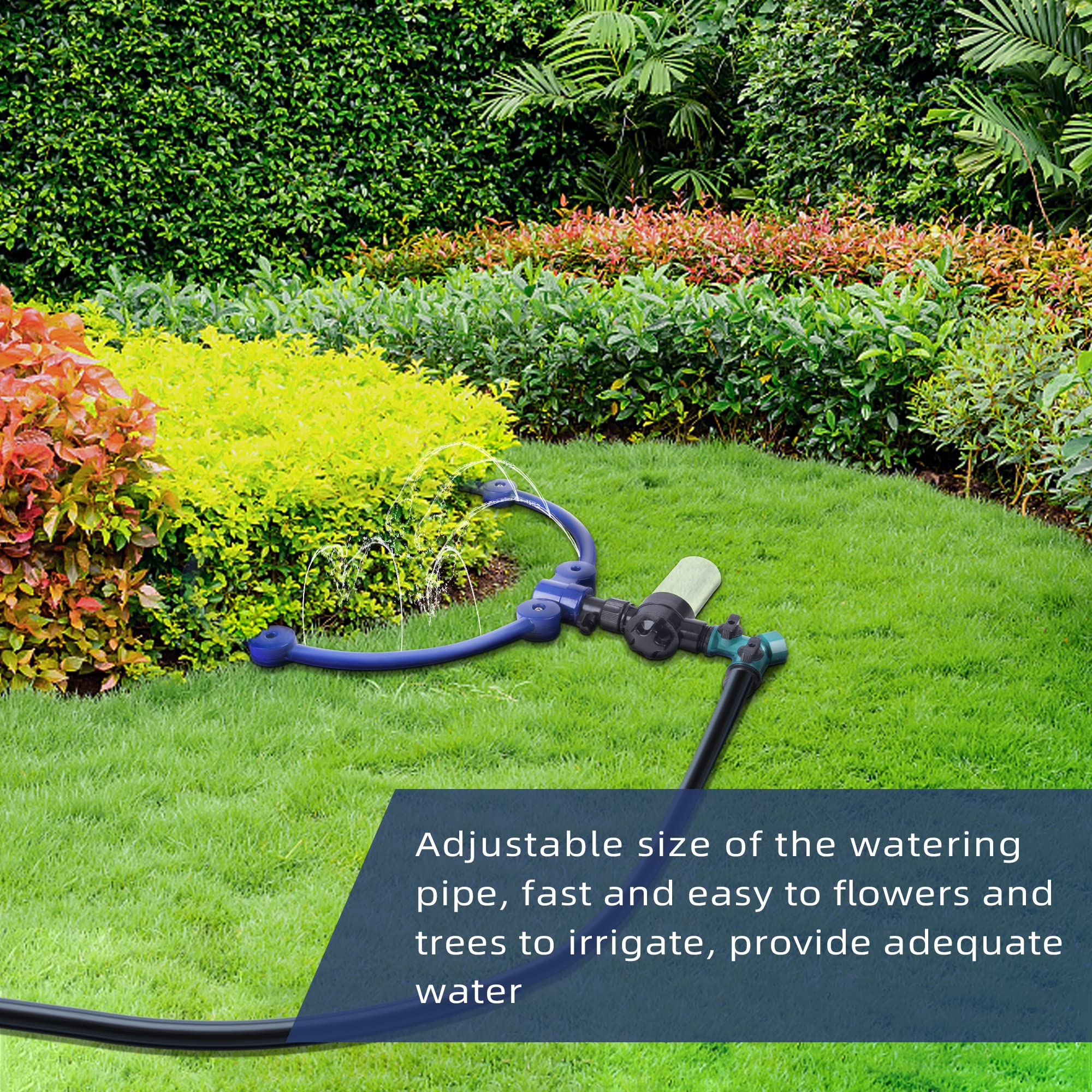 Garden Sprinkler System 2-Pack Tree Watering Rings - 360° Adjustable Root  Irrigation System For Outdoor Plants \u0026 Shrubs Tree Sprinkler System, image size:2000x2000