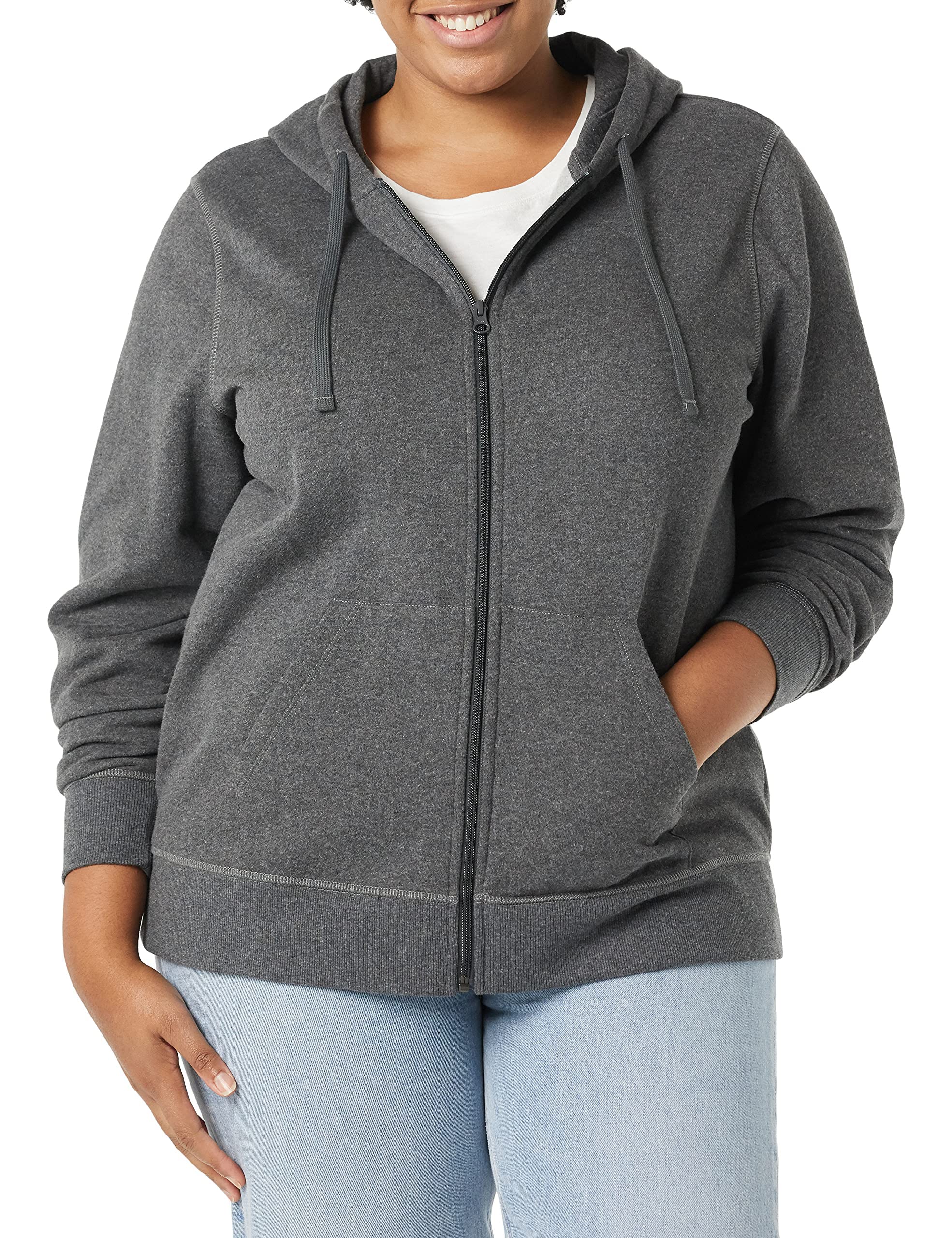 Amazon Essentials Donna Felpa con Cappuccio e Cerniera in Pile
