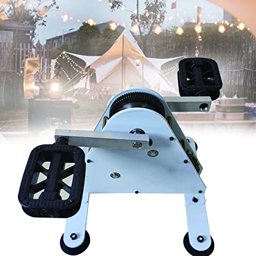 Generador manual de manivela, generación de energía operada por el pie, para computadora en camping, 100 W, caja de alimentación de 50 W/100 W, generador de pedal, salida CC 1-35 V USB doble, con USB
