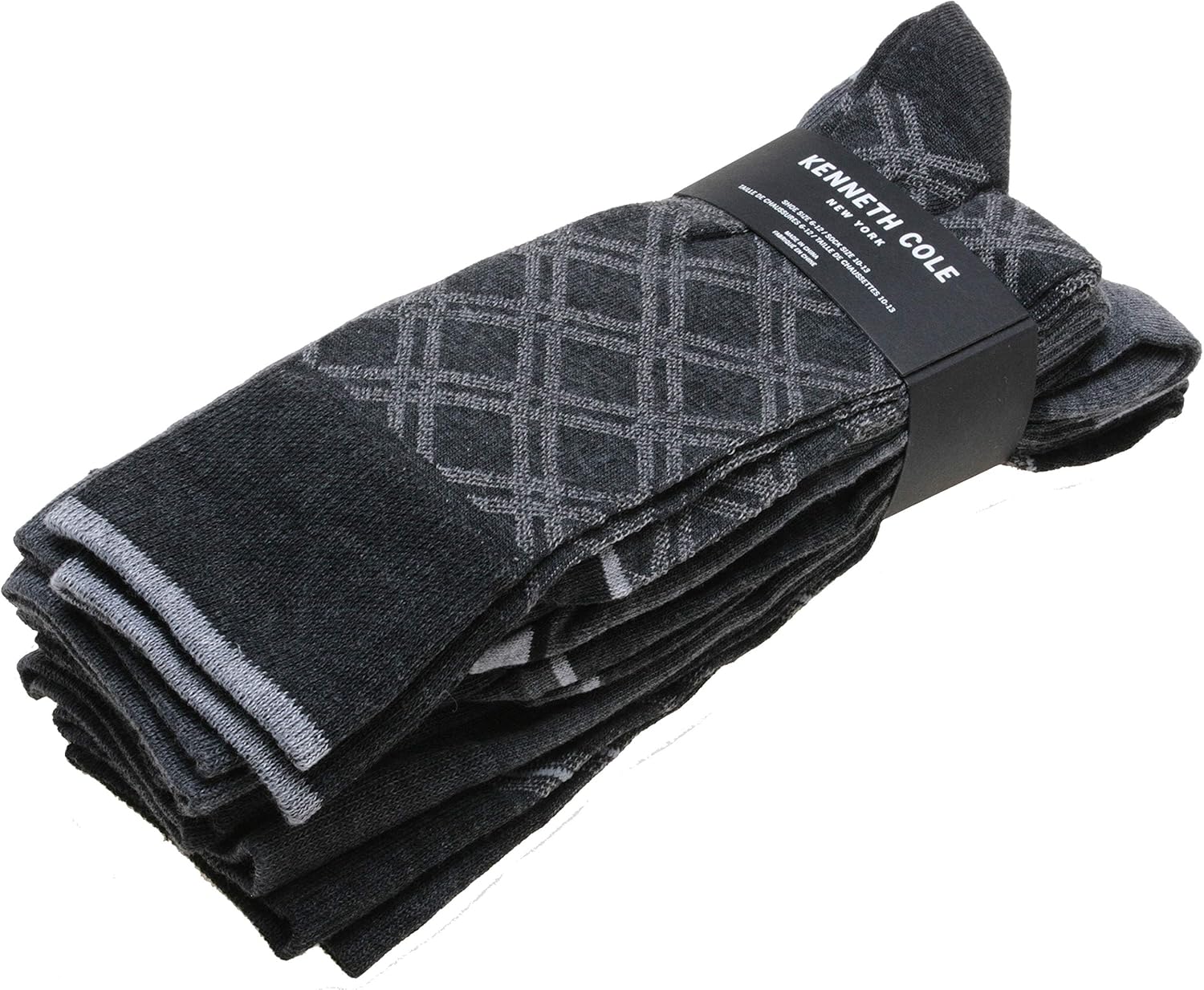 Cole New York 6Pack of Men's Dress Socks; Grey/Blacks (Sock